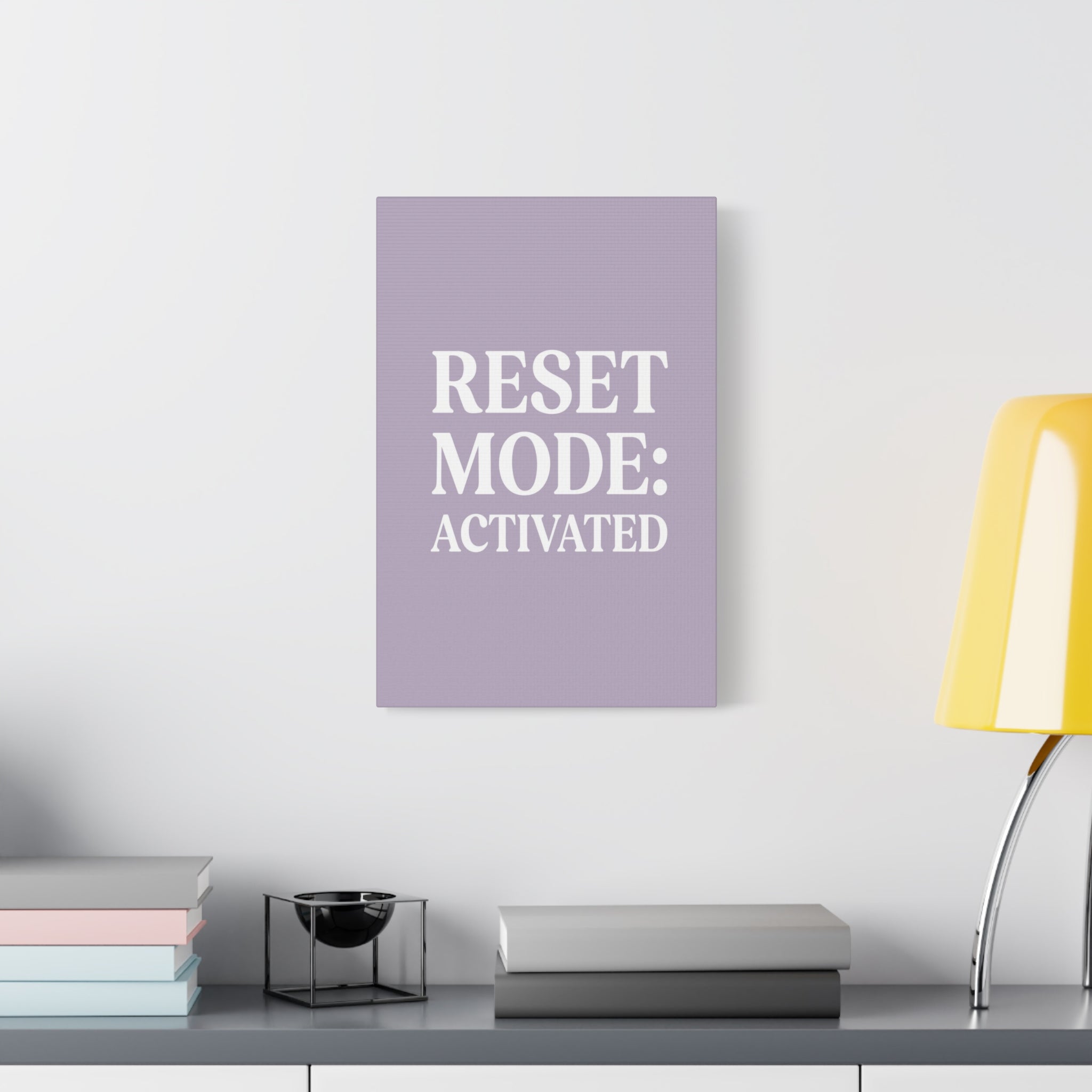 Reset Mode: Activated (Lavander) — Wall Canvas