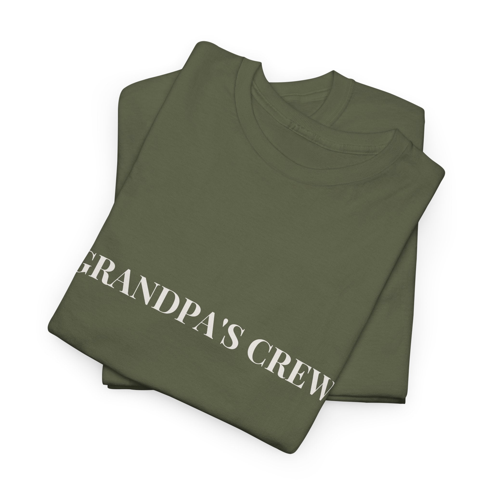 Grandpa's Crew T-Shirt in Military Green — for the grandpa his whole crew looks up to — ThrivingMoms