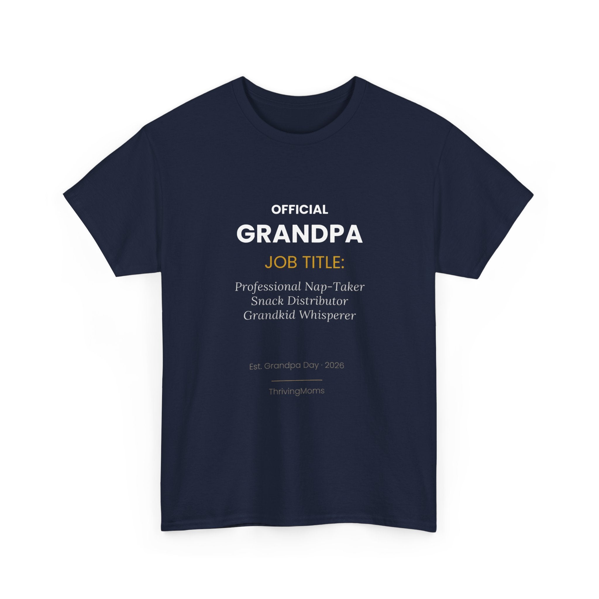 Official Grandpa Title T-Shirt in Navy — the most important person in the room — ThrivingMoms