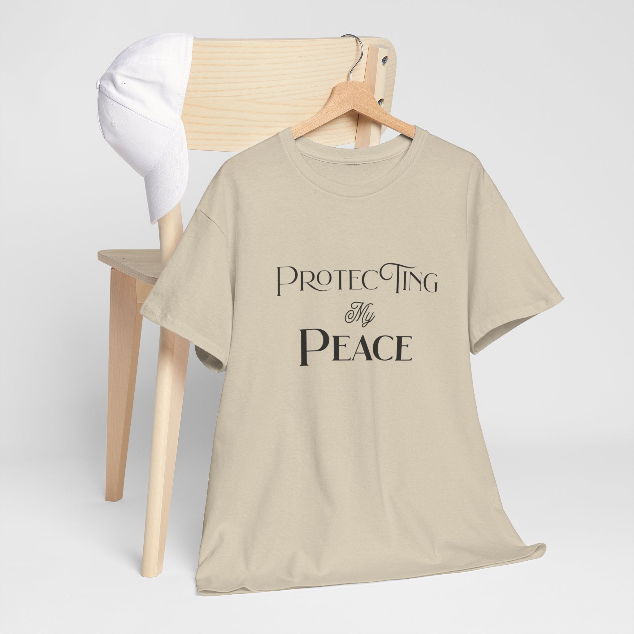 Protecting My Peace T-Shirt in Sand — because her peace is non-negotiable — ThrivingMoms
