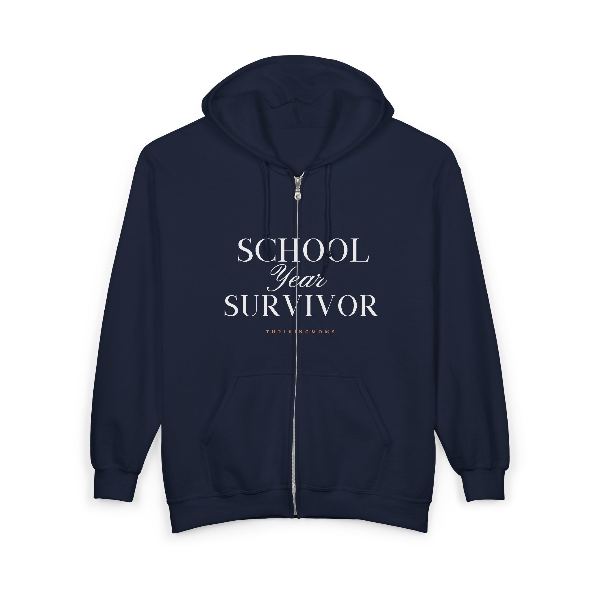 School Year Survivor — Zip-Up Hoodie for Teachers and Graduates