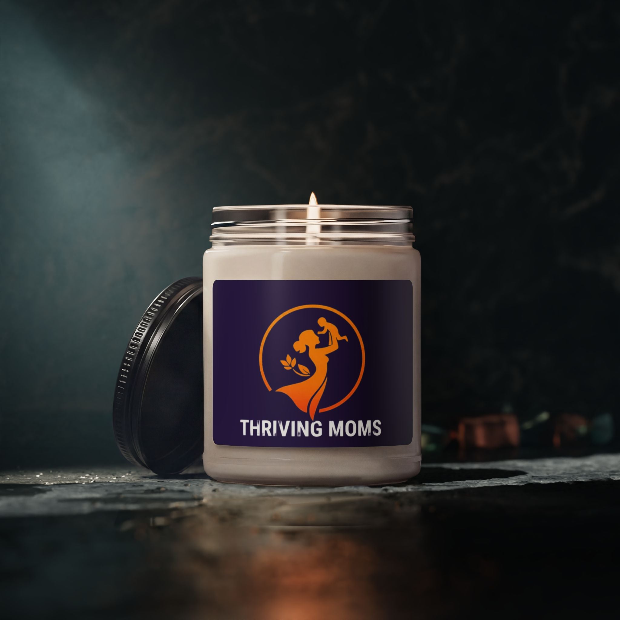 ThrivingMoms Purple Candle christmas warmth - candle - self-care gift for moms