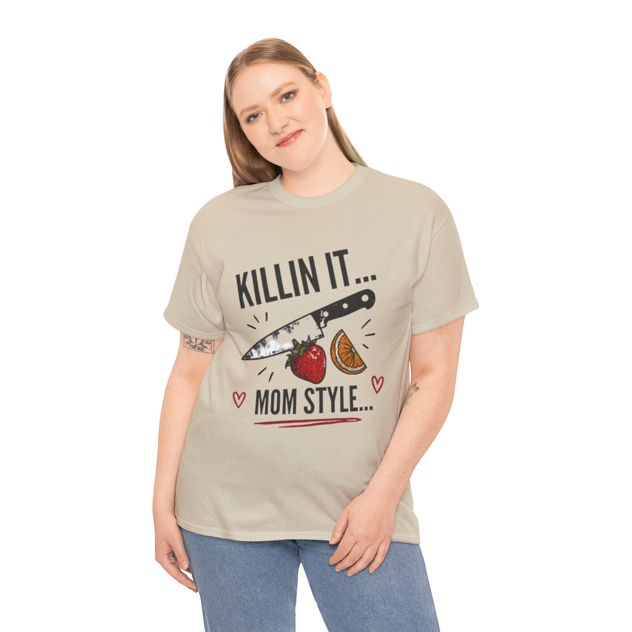 Killin It Mom Style t-shirt sand - t-shirt - gift for moms