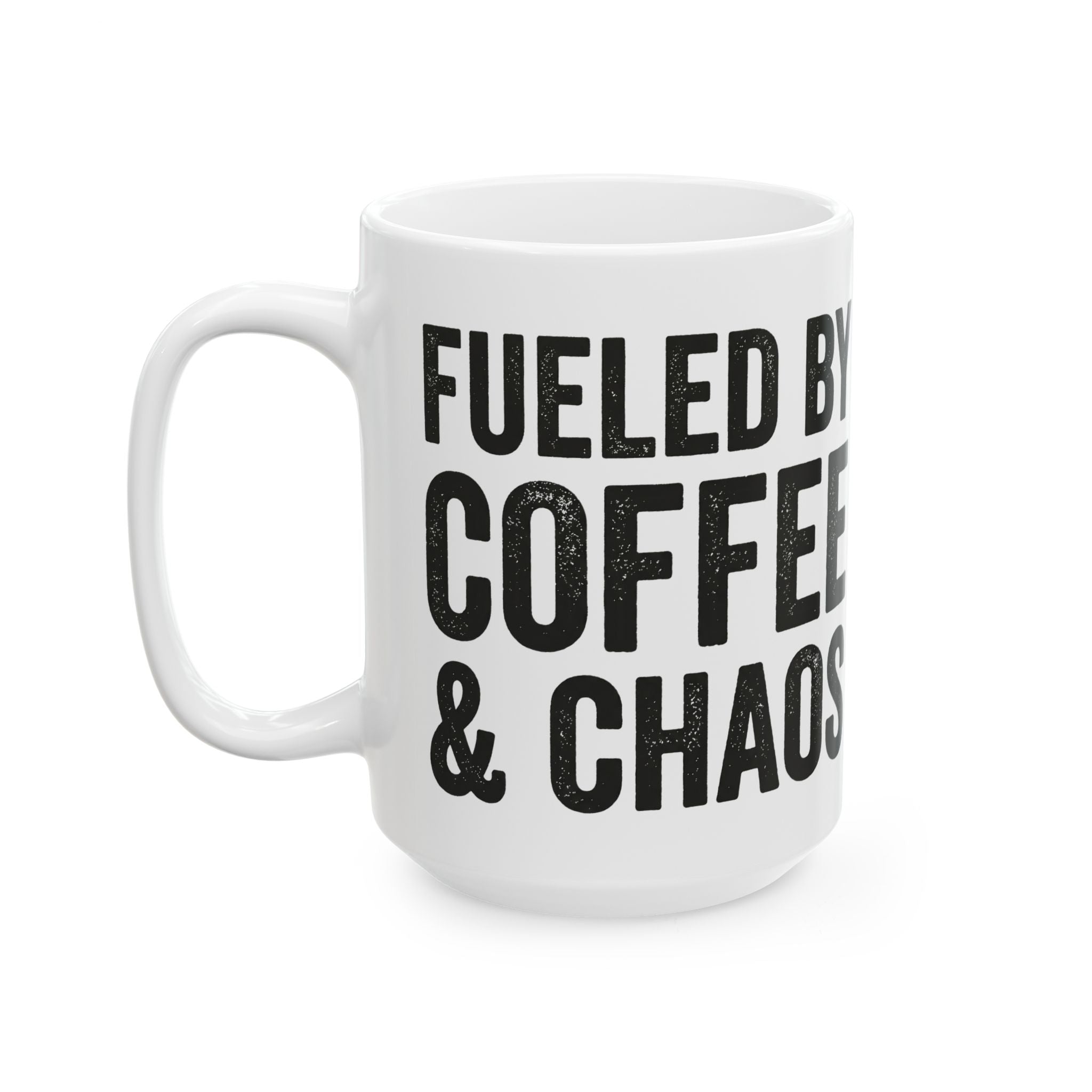 Fueled by Coffee and Chaos ceramic mug - mug - funny mom gift