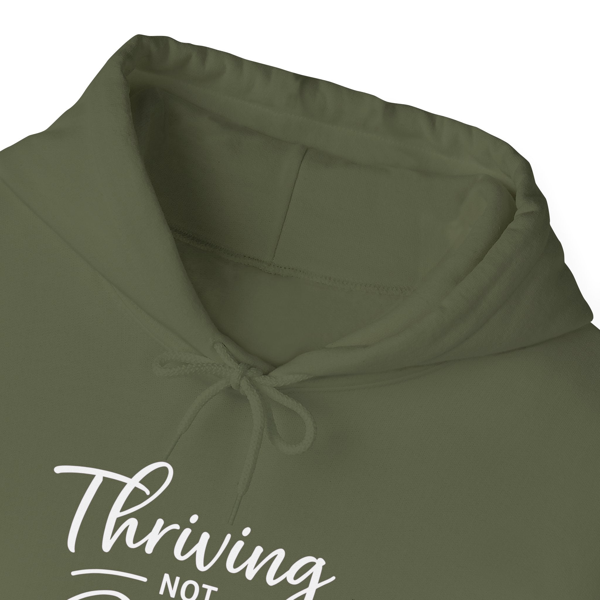 Thriving Not Perfect mom hoodie military green - hoodie - cozy motivational gift