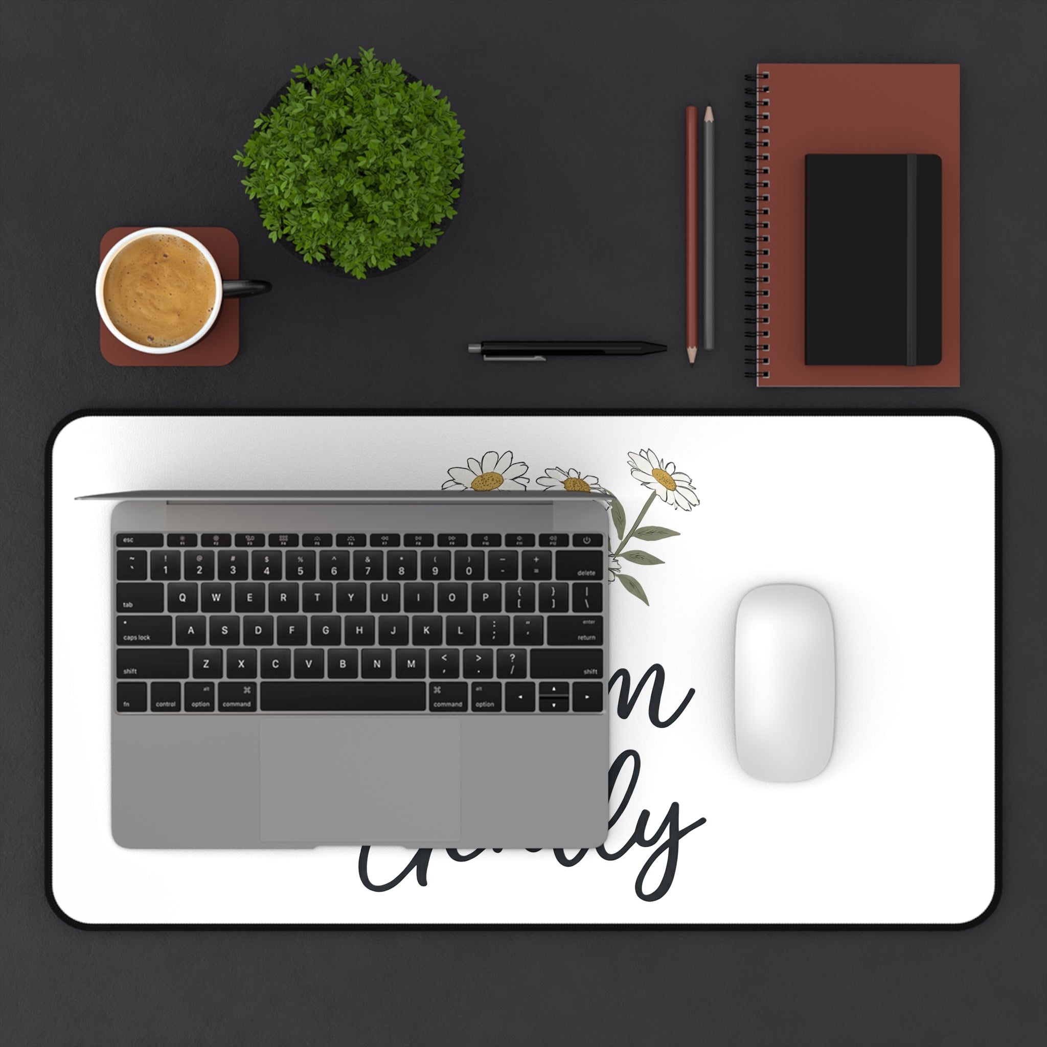 Bloom Gently Floral desk mat - desk mat - home office gift for moms