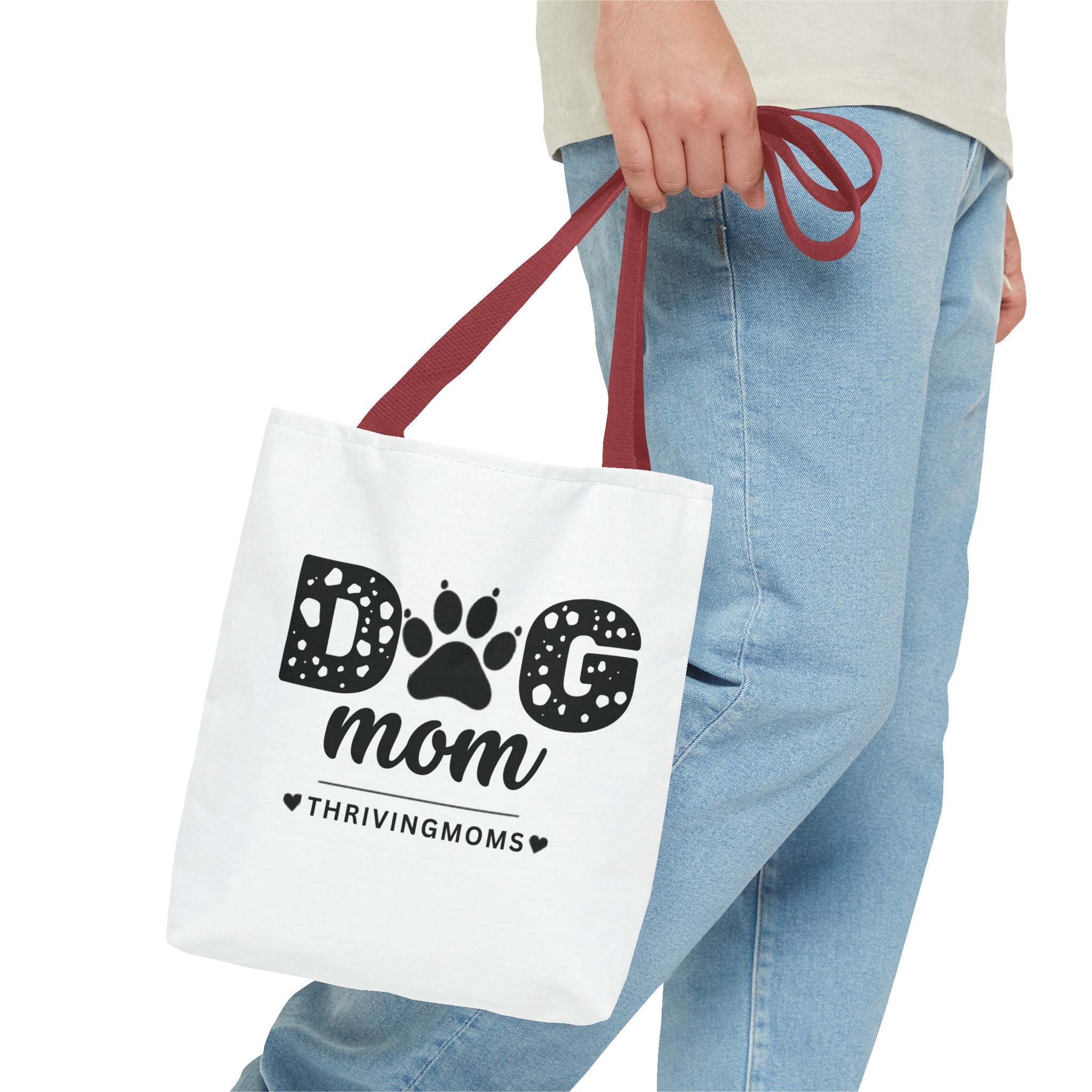 Dog Mom Tote Bag Red — for the mom whose dog goes everywhere with her — ThrivingMoms