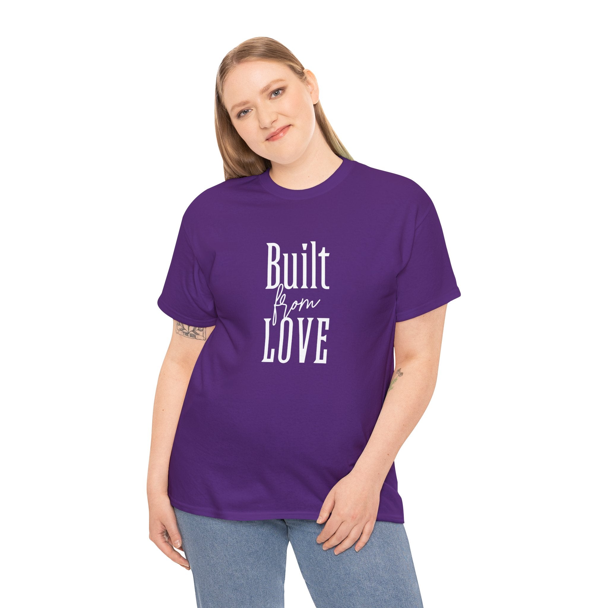 Built for Love T-Shirt in Purple — soft cotton, made for her — ThrivingMoms