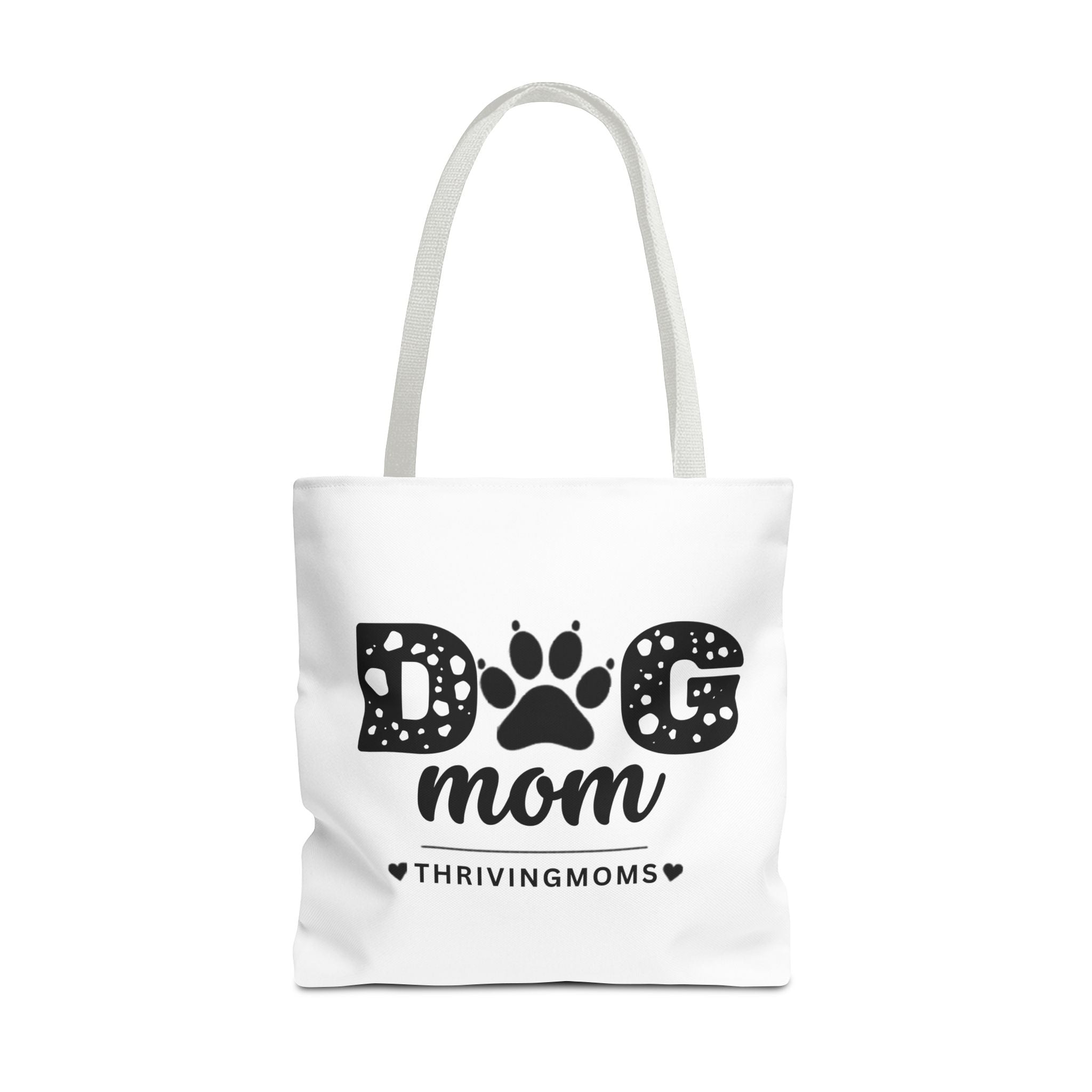 Dog Mom Tote Bag White — for the mom whose dog goes everywhere with her — ThrivingMoms