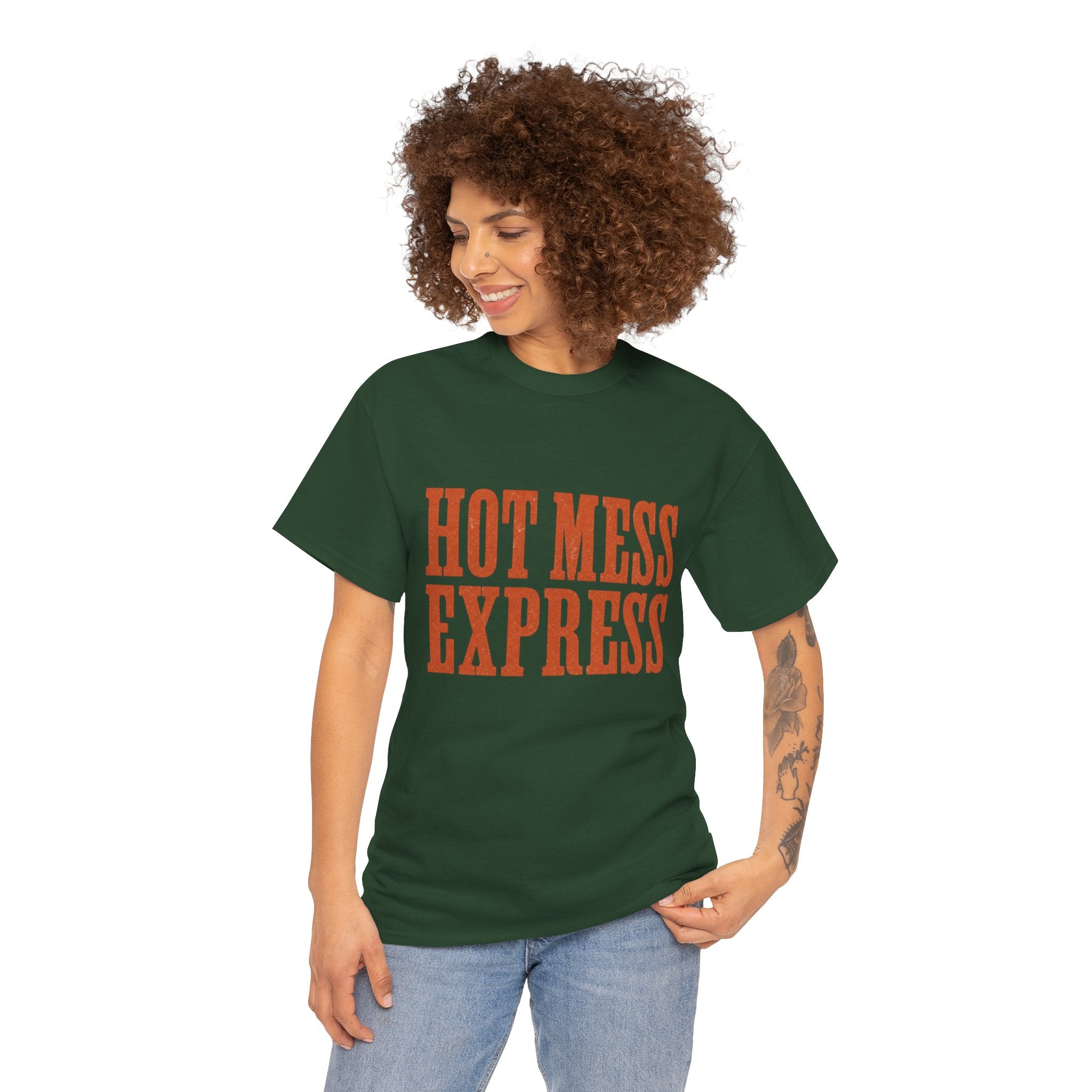 Hot Mess  Express t-shirt forest green - t-shirt - gift for moms