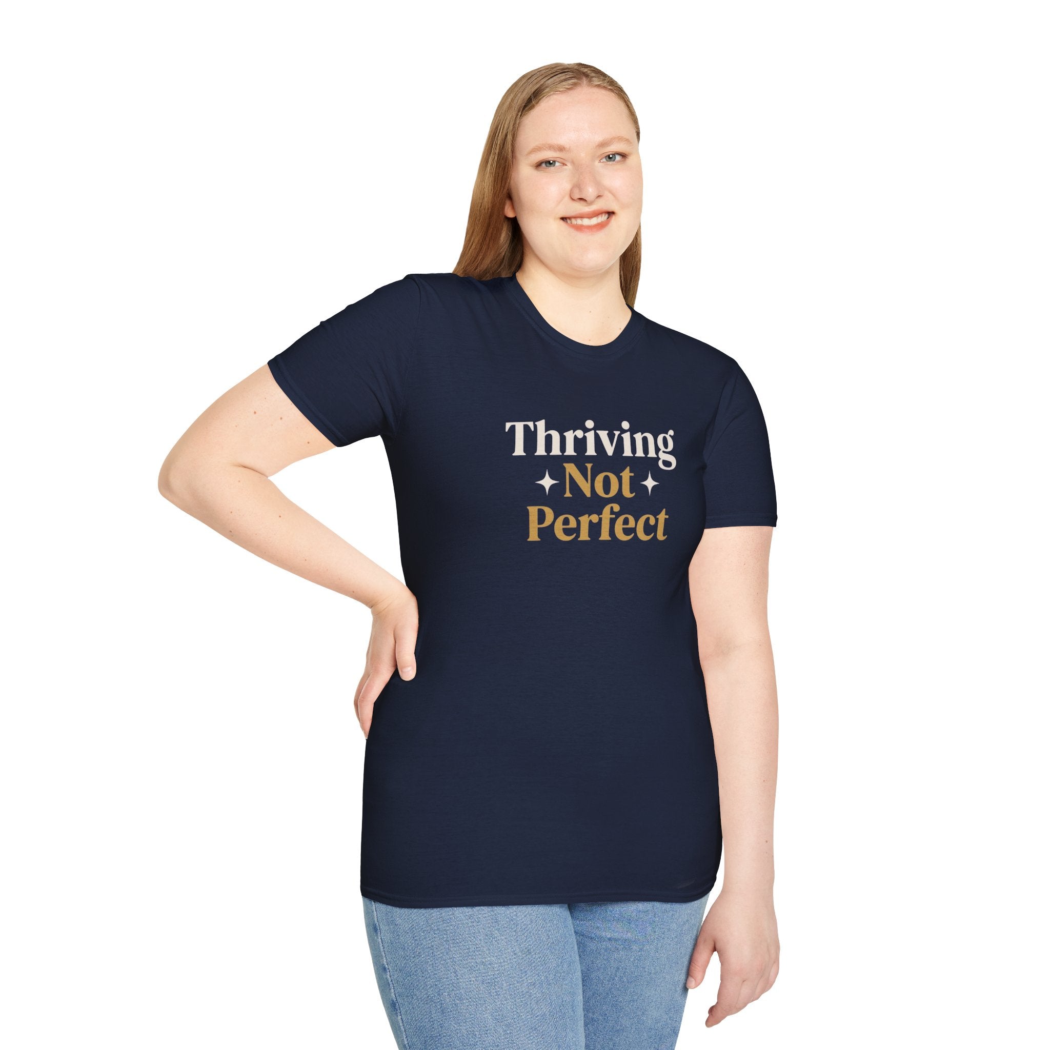 Thriving Not Perfect t-shirt navy - t-shirt - gift for moms