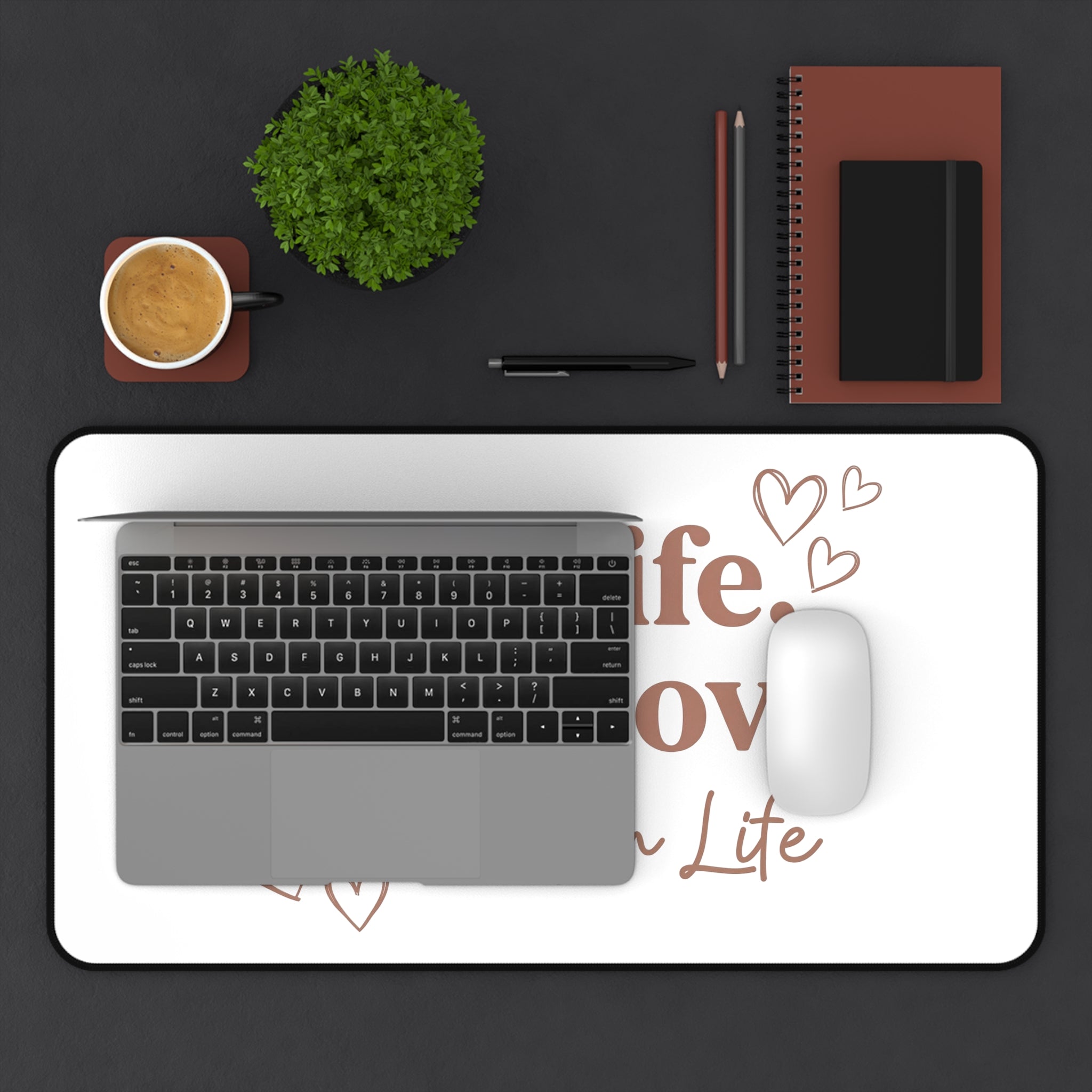 Soft Life Hard Love desk mat - desk mat - motivational gift for moms