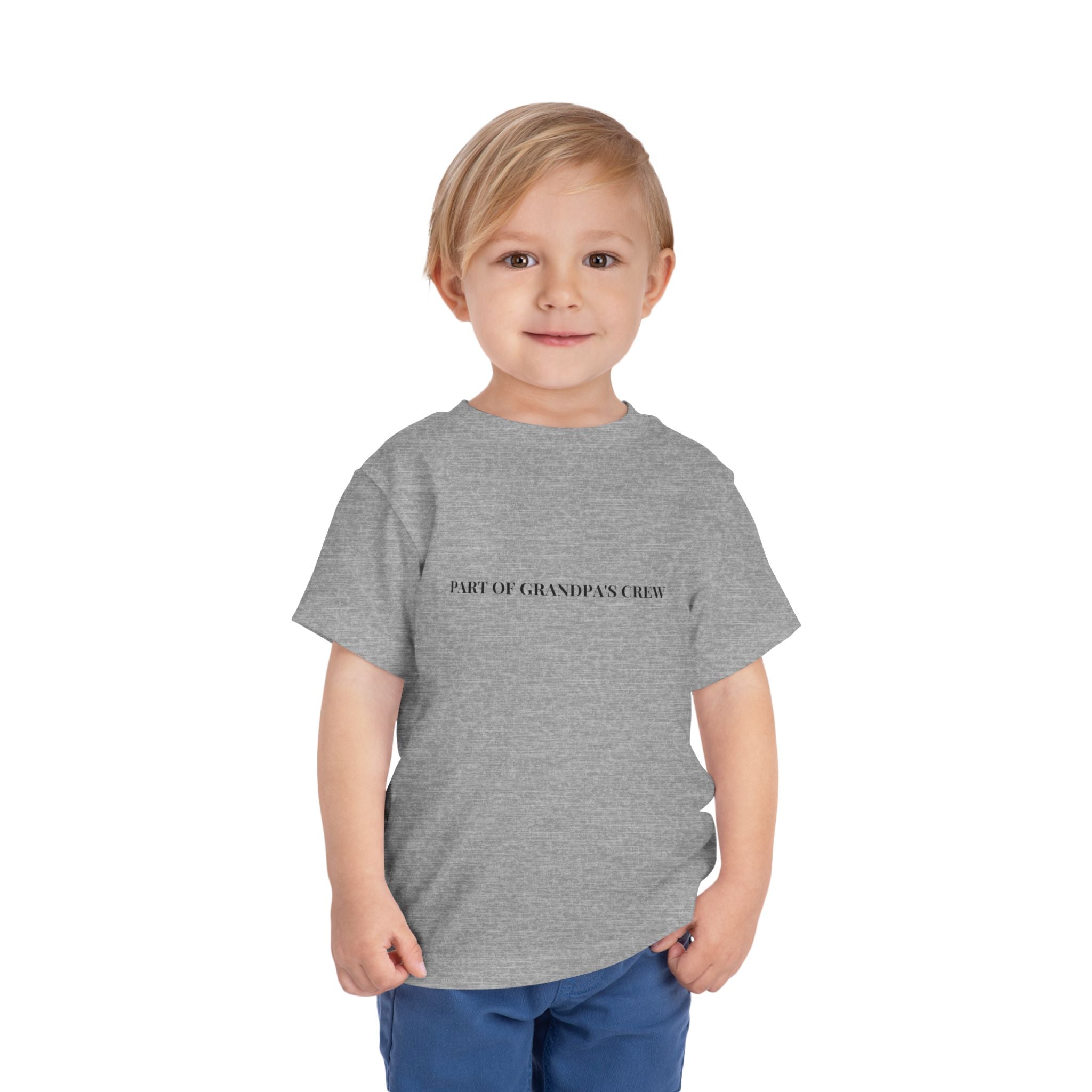 Part of Grandpa's Crew Toddler Tee in Athletic Heather — pairs with Grandpa's Crew T-Shirt — ThrivingMoms