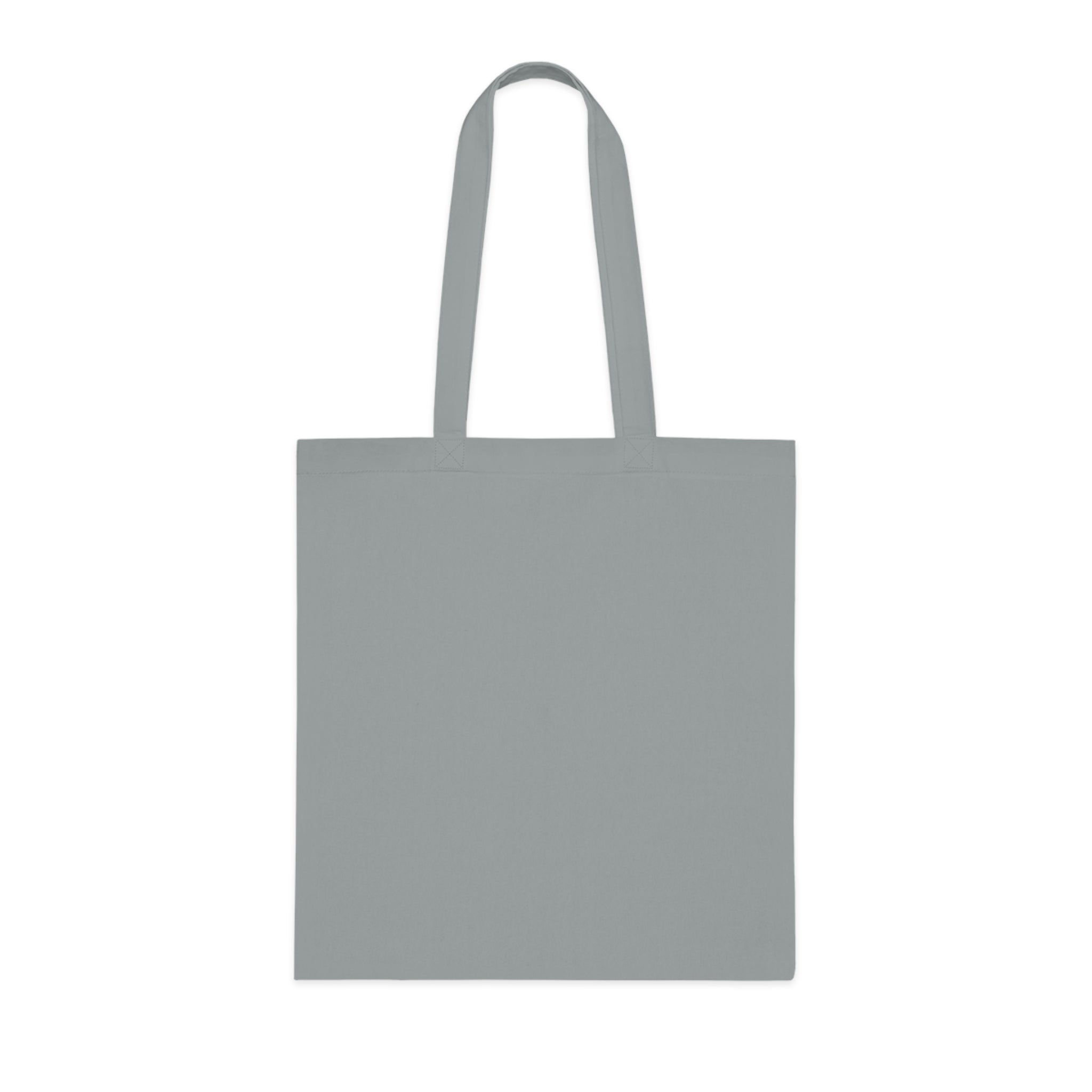 Mom-ing Is My Cardio Tote Bag in Grey — bold print, double-stitched handles — ThrivingMoms