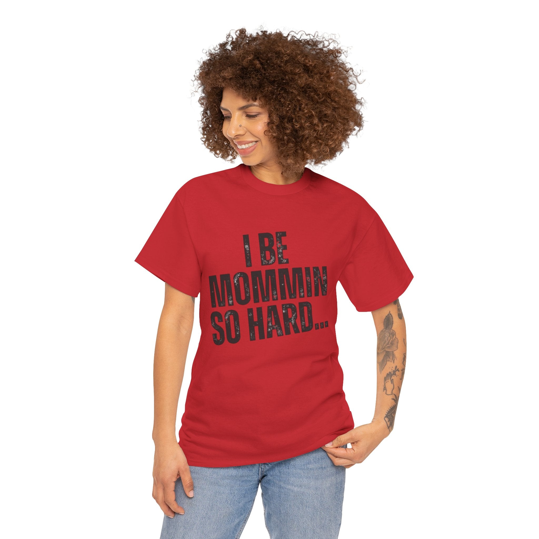 Mommin So Hard t-shirt red - t-shirt - gift for moms