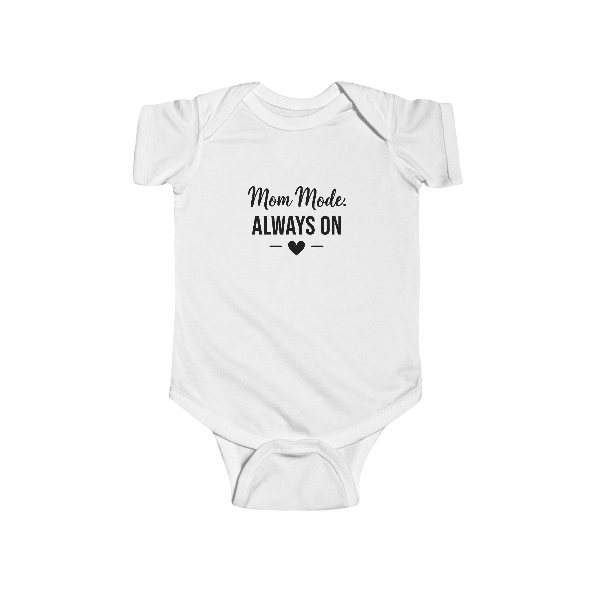 Mom Mode Always On baby bodysuit white - bodysuit - cute new mom gift