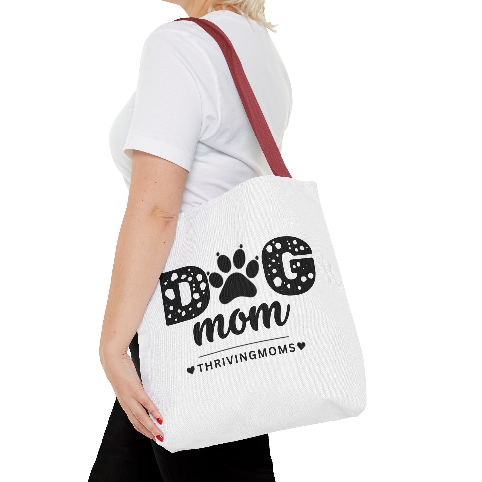 Dog Mom Tote Bag Red — for the mom whose dog goes everywhere with her — ThrivingMoms