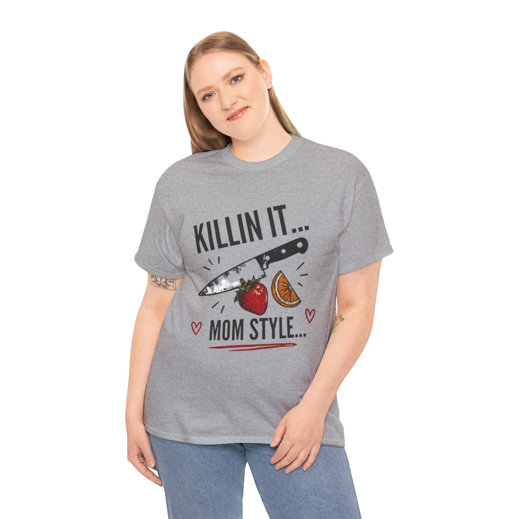 Killin It Mom Style t-shirt sport grey - t-shirt - gift for moms