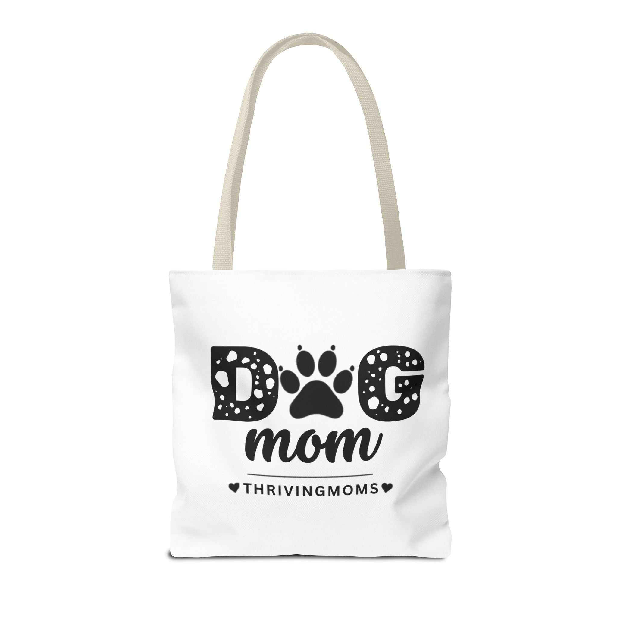 Dog Mom Tote Bag Beige — for the mom whose dog goes everywhere with her — ThrivingMoms
