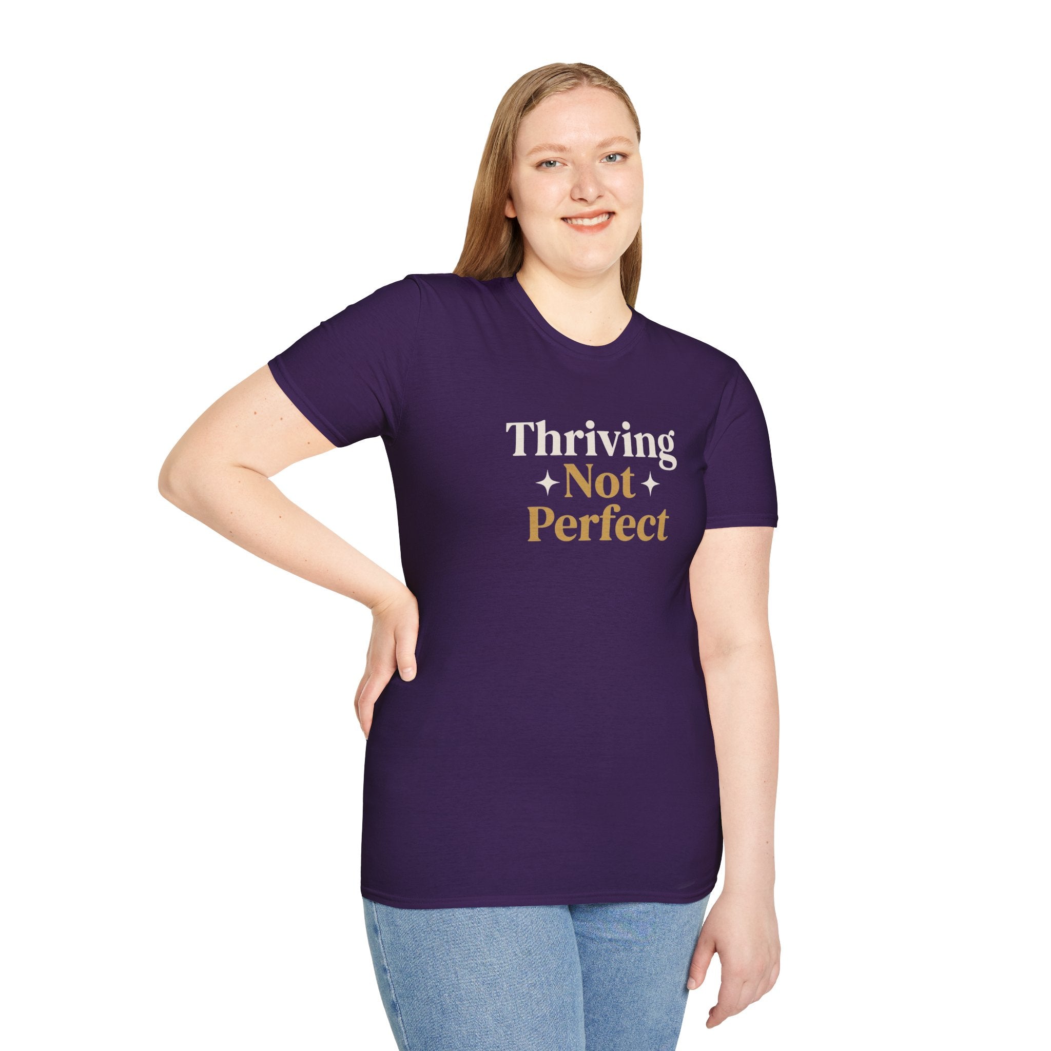 Thriving Not Perfect t-shirt purple - t-shirt - gift for moms