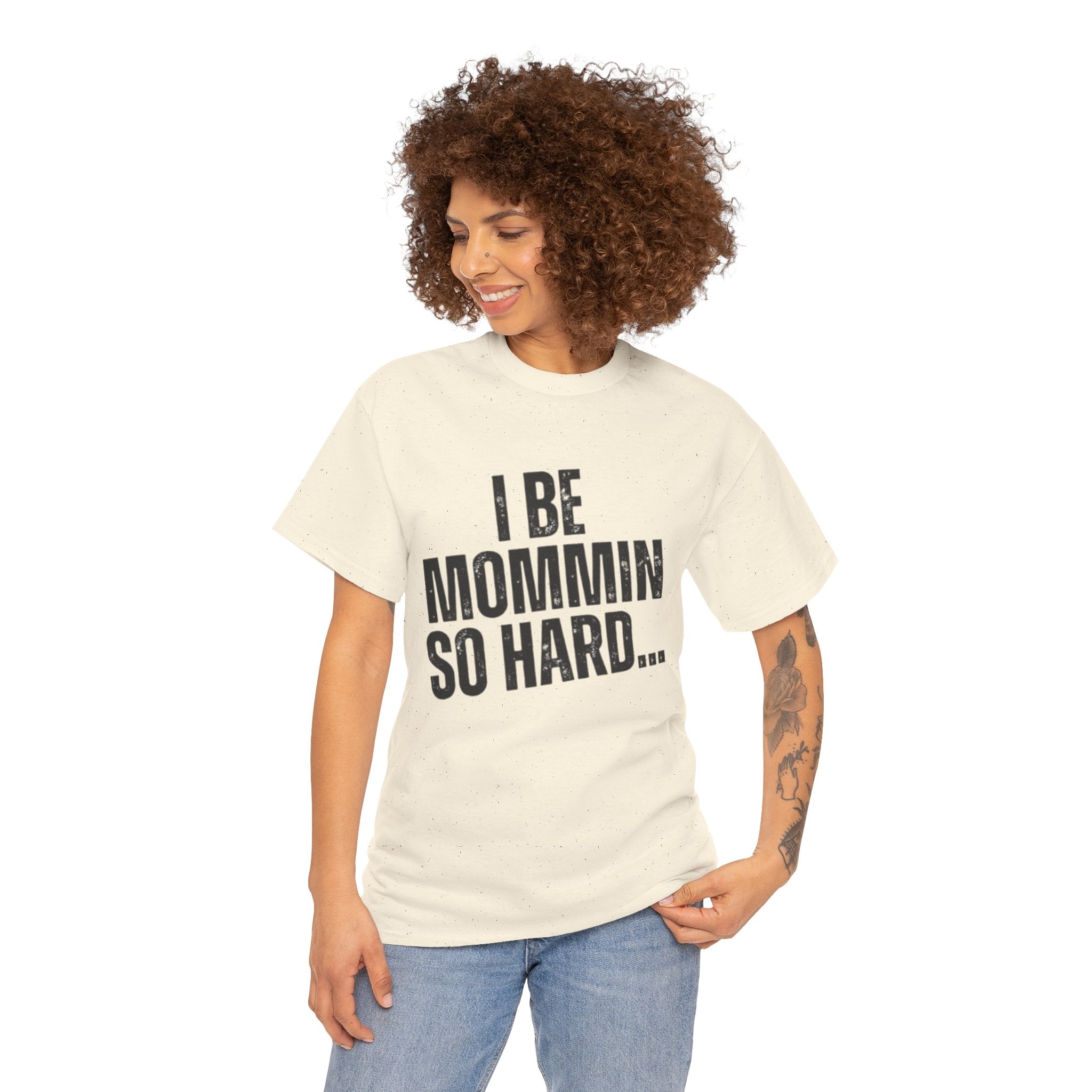 Mommin So Hard t-shirt natural - t-shirt - gift for moms
