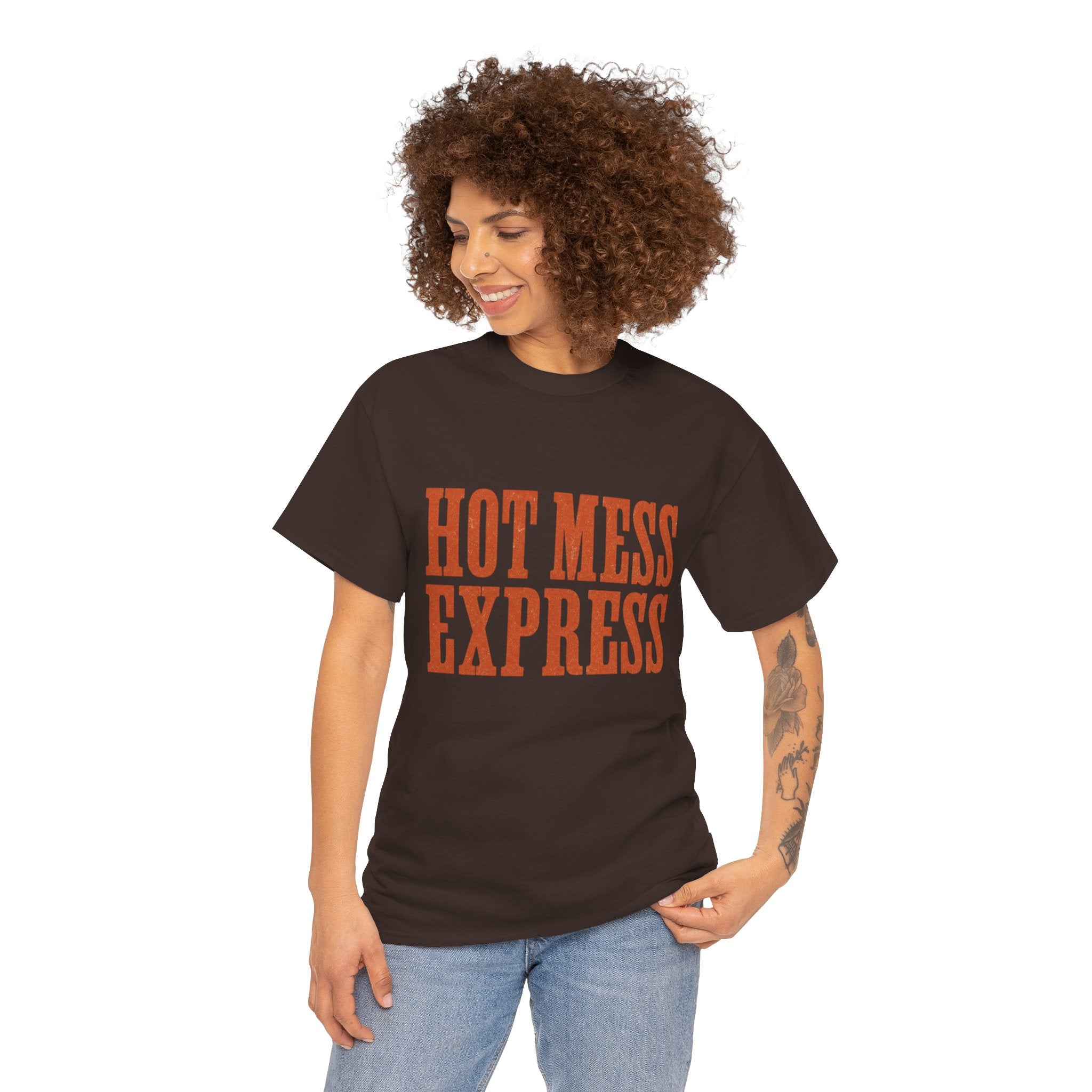 Hot Mess  Express t-shirt dark chocolate - t-shirt - gift for moms