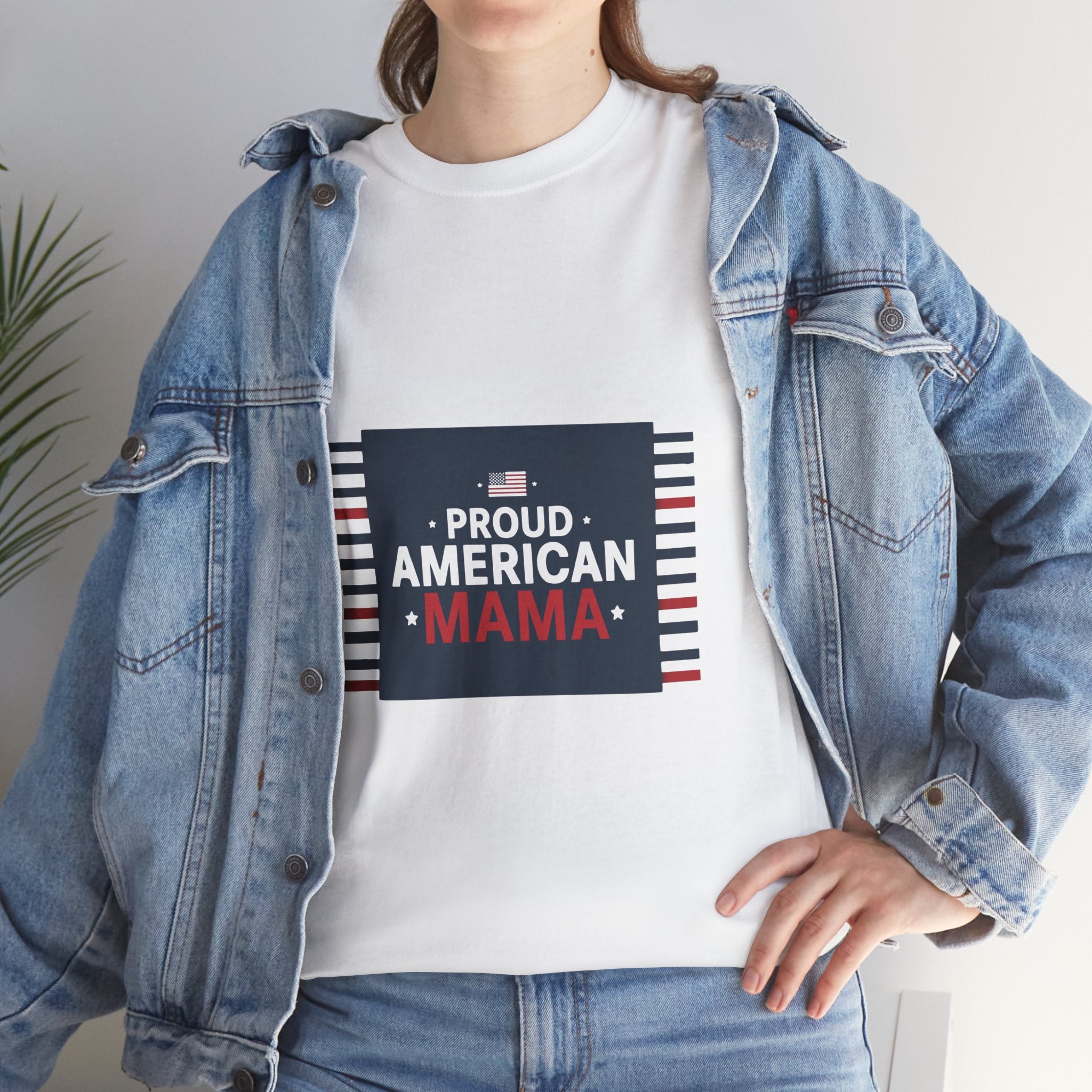 Proud American Mama For 4th of July — T-Shirt