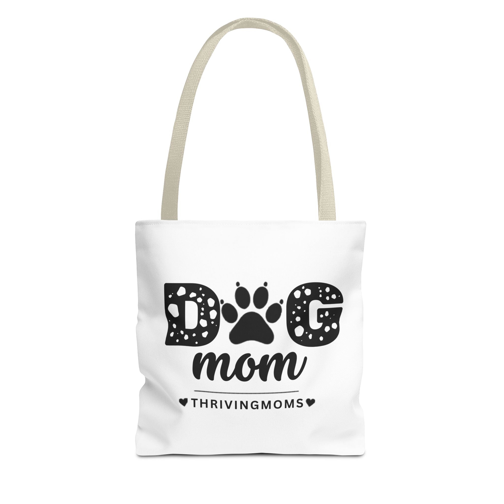Dog Mom Tote Bag Beige — for the mom whose dog goes everywhere with her — ThrivingMoms