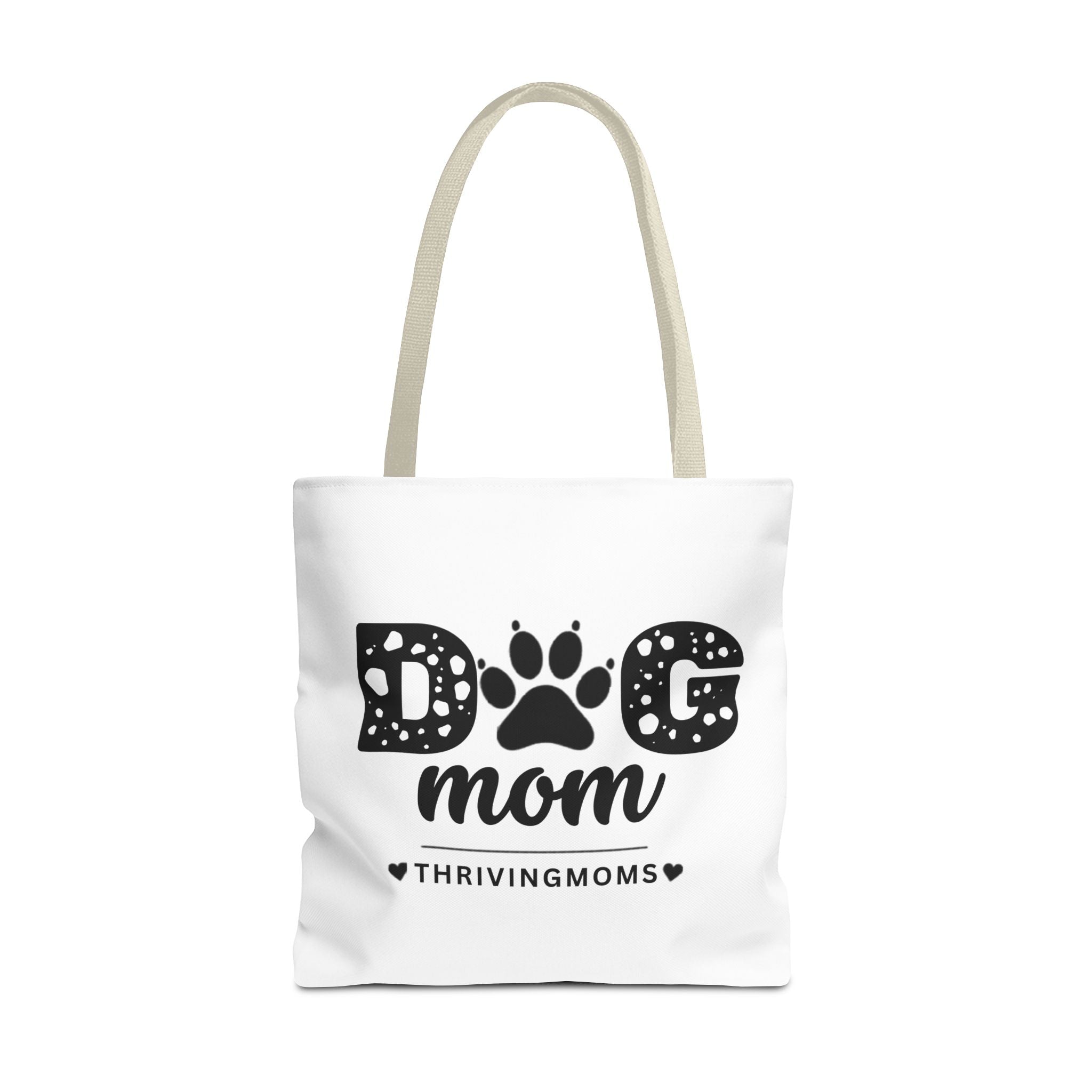 Dog Mom Tote Bag Beige — for the mom whose dog goes everywhere with her — ThrivingMoms