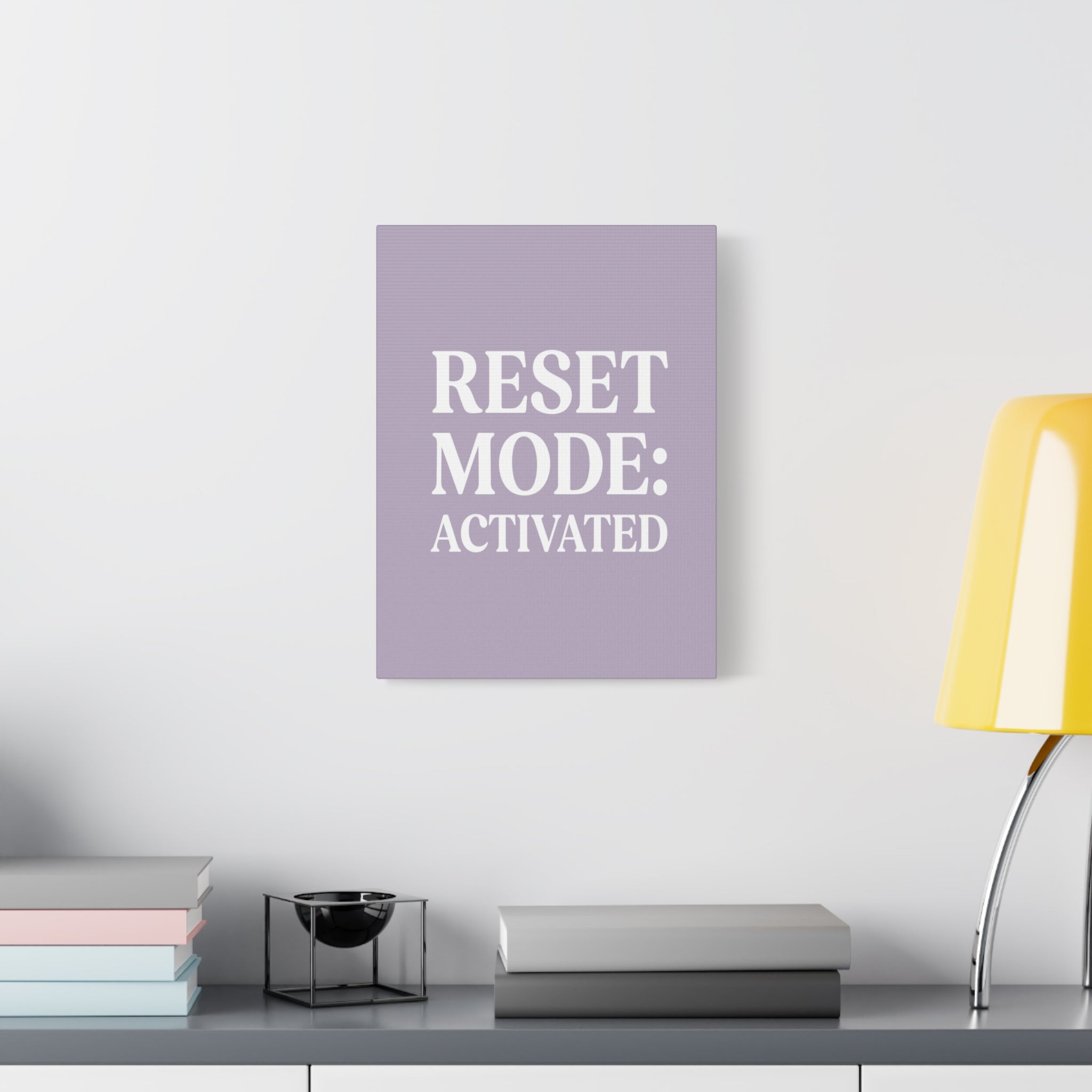 Reset Mode: Activated (Lavander) — Wall Canvas