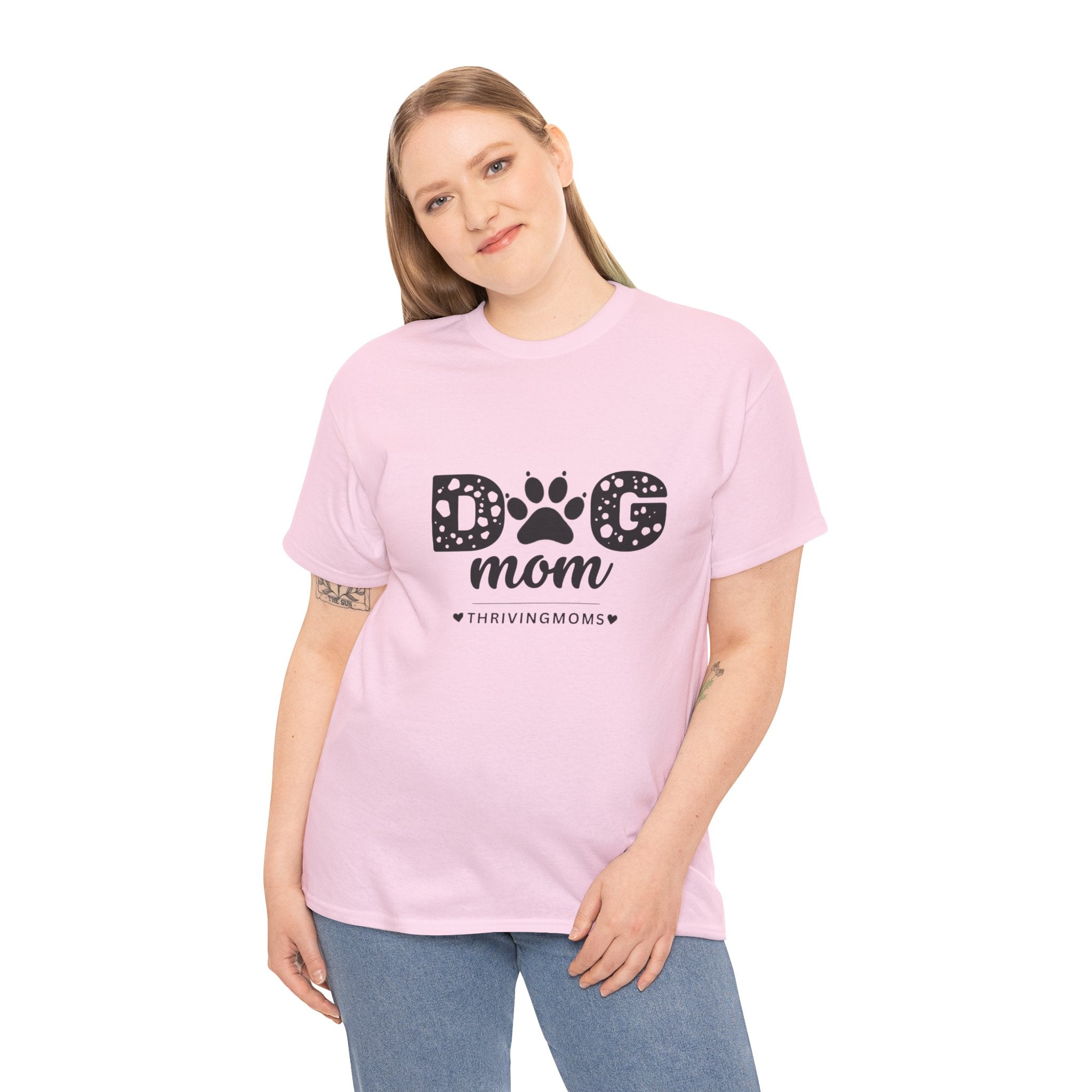 Dog Mom T-Shirt in Light Pink — soft and completely hers — ThrivingMoms