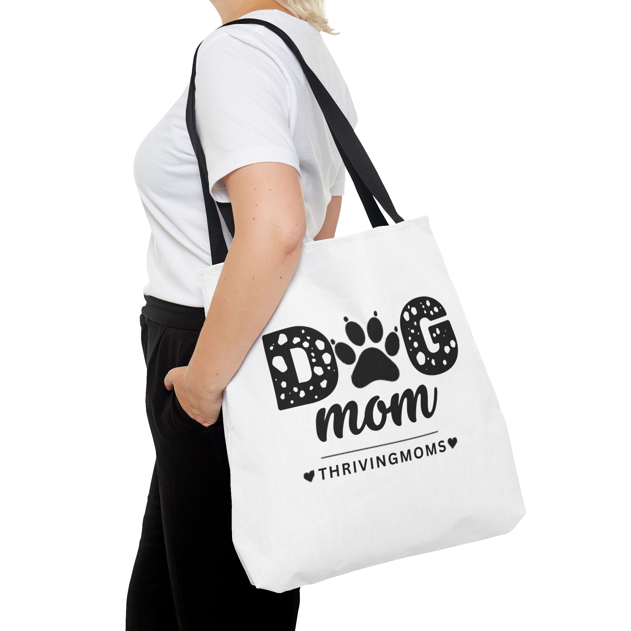 Dog Mom Tote Bag Black — for the mom whose dog goes everywhere with her — ThrivingMoms