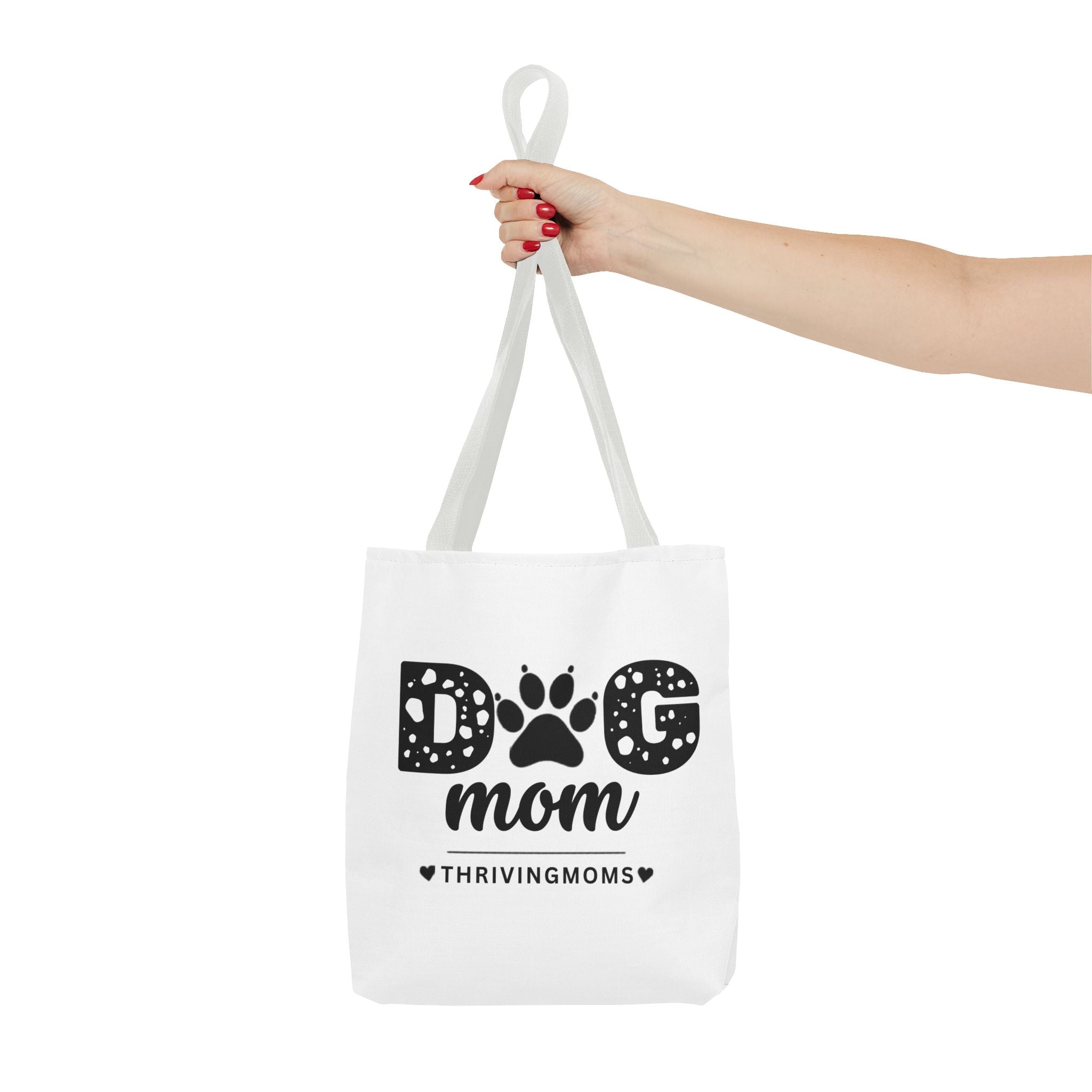 Dog Mom Tote Bag White — for the mom whose dog goes everywhere with her — ThrivingMoms