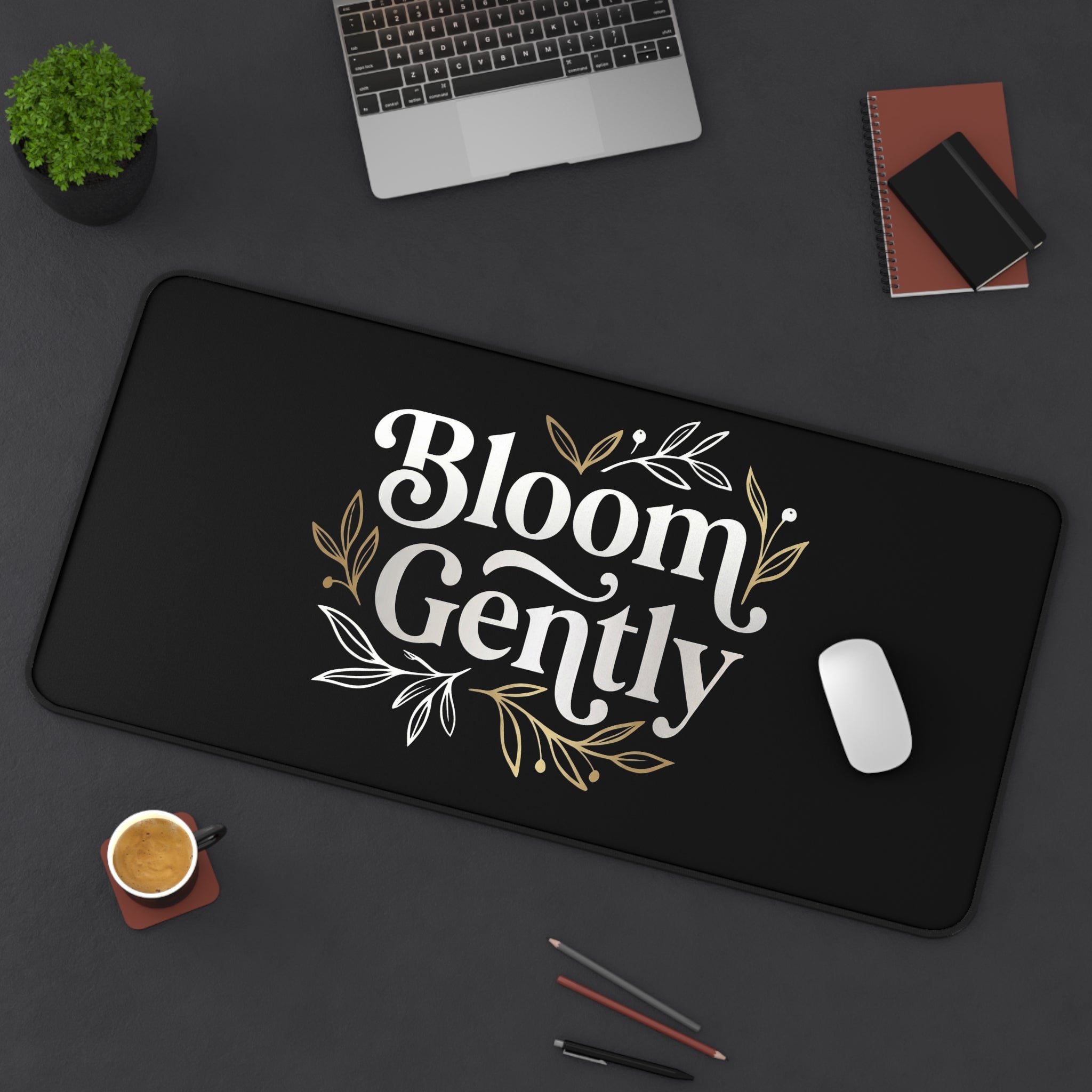 Bloom Gently desk mat - desk mat - home office gift for moms