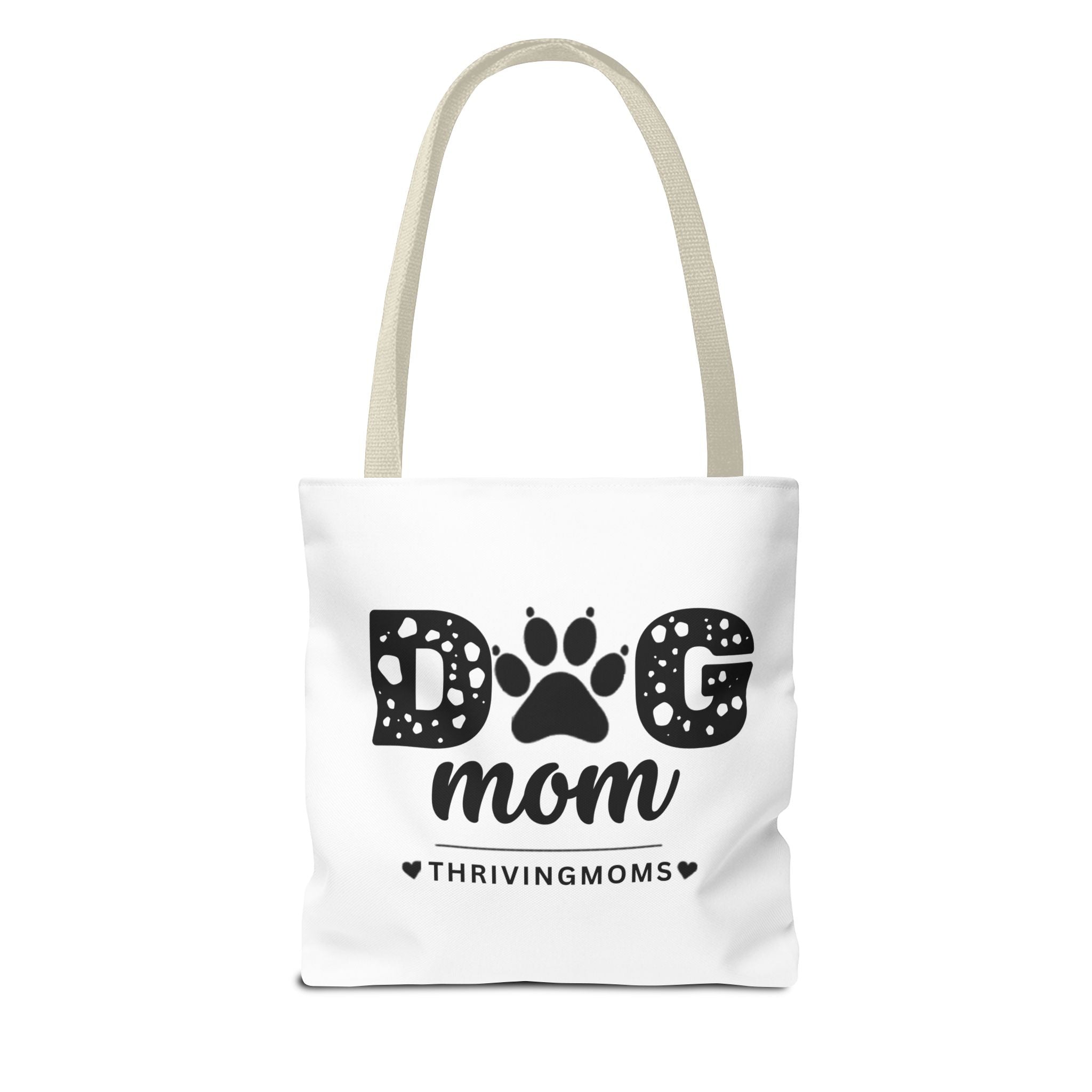 Dog Mom Tote Bag Beige — for the mom whose dog goes everywhere with her — ThrivingMoms