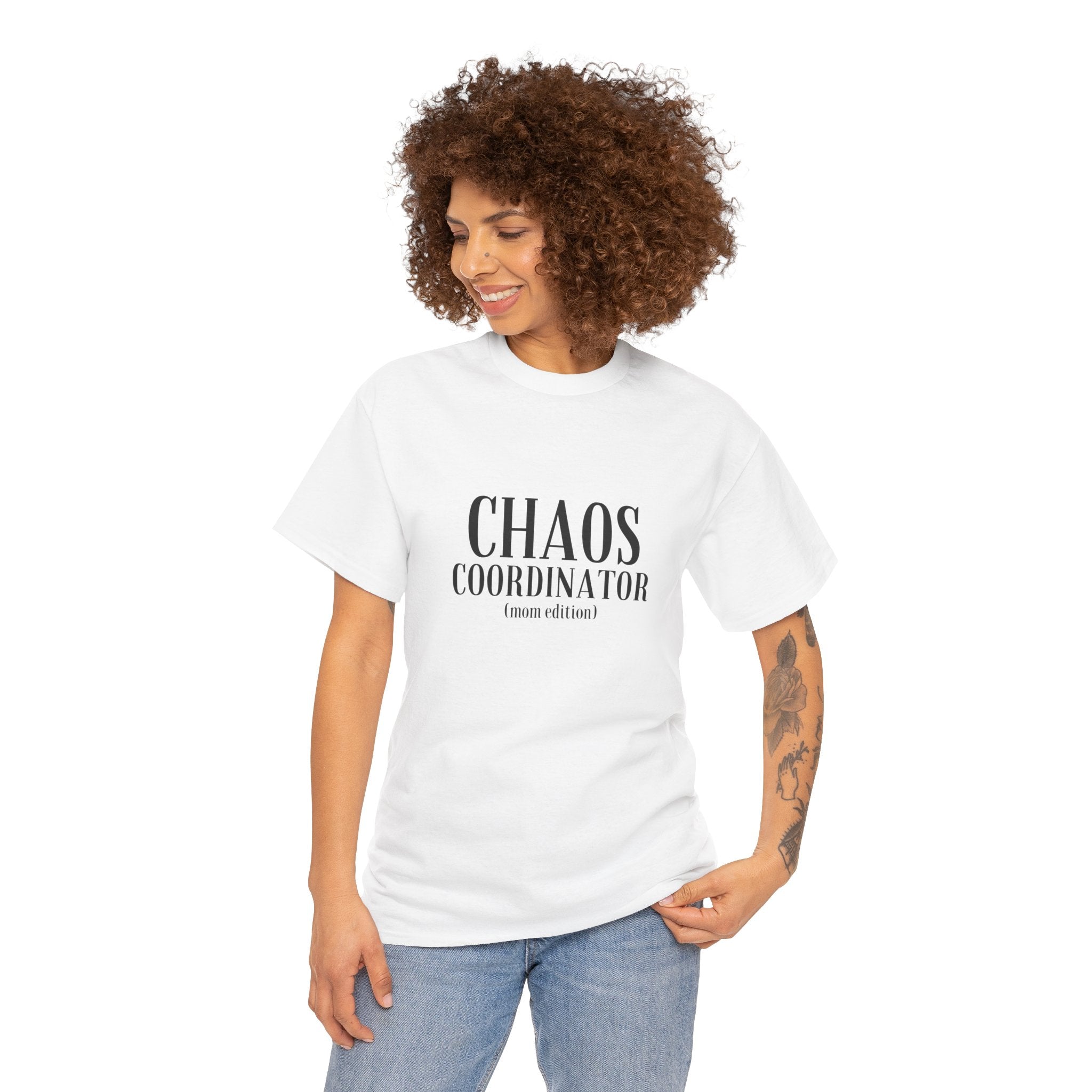 Chaos Coordinator T-Shirt in White — for the mom who holds it all together — ThrivingMoms
