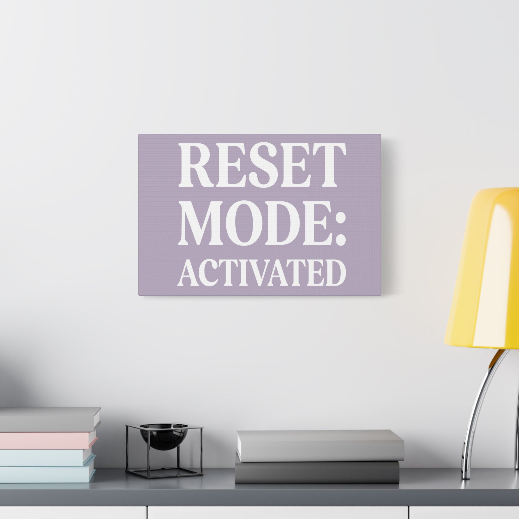 Reset Mode: Activated (Lavander) — Wall Canvas