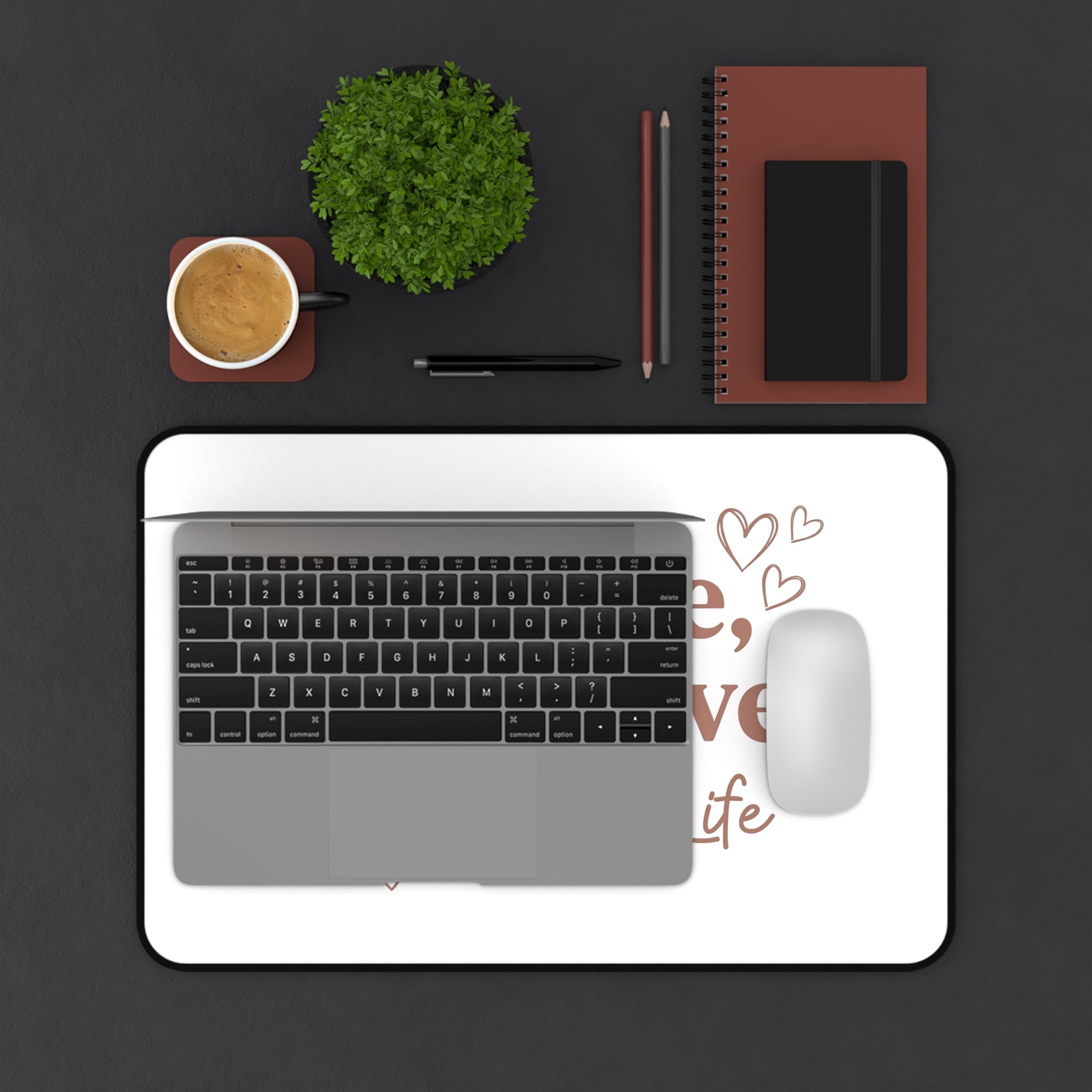 Soft Life Hard Love desk mat - desk mat - motivational gift for moms