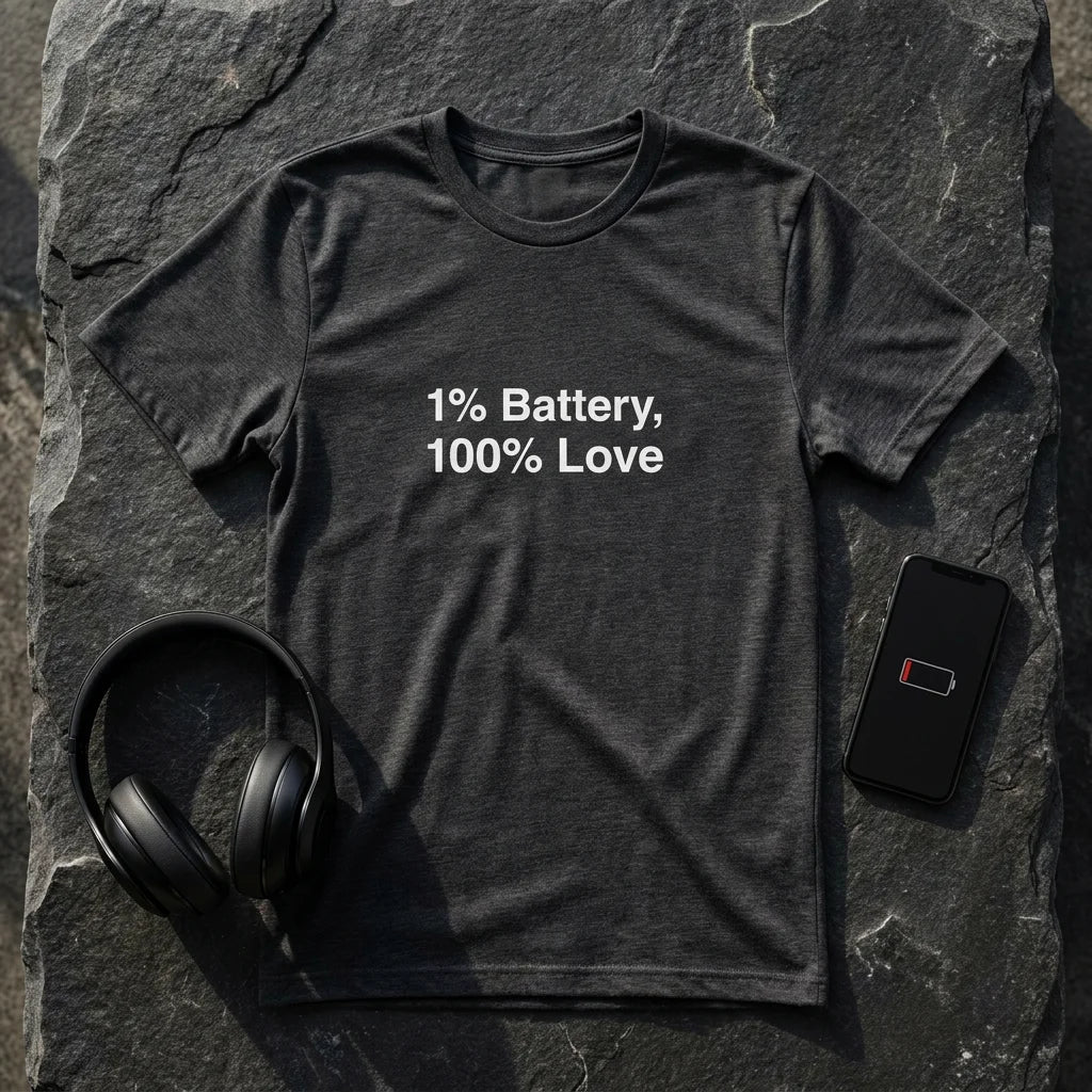 "1% Battery, 100% Love" Power Tee