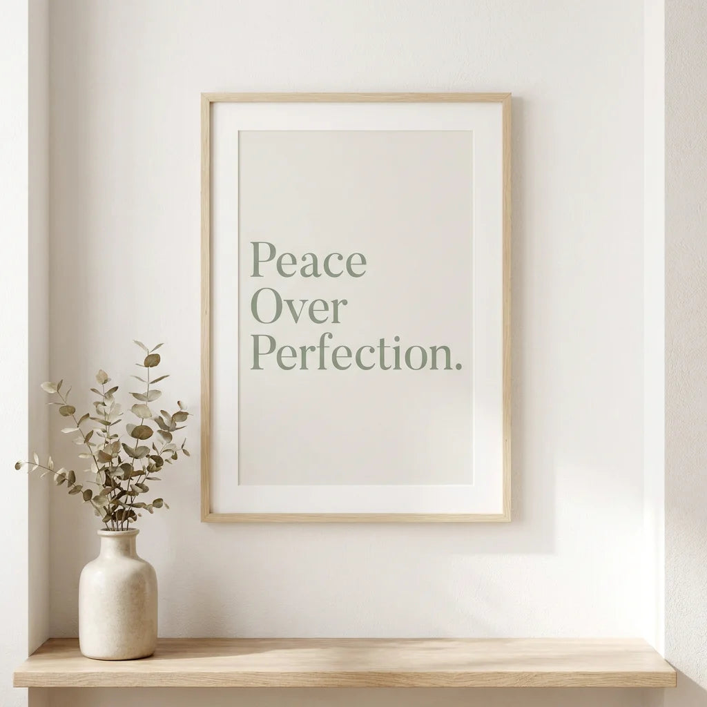 Peace Over Perfection.