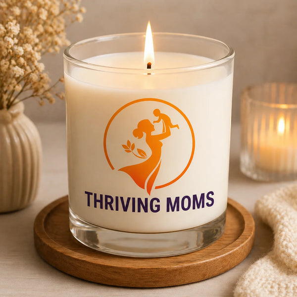 ThrivingMoms scented candle clean cotton - candle - self-care gift for moms