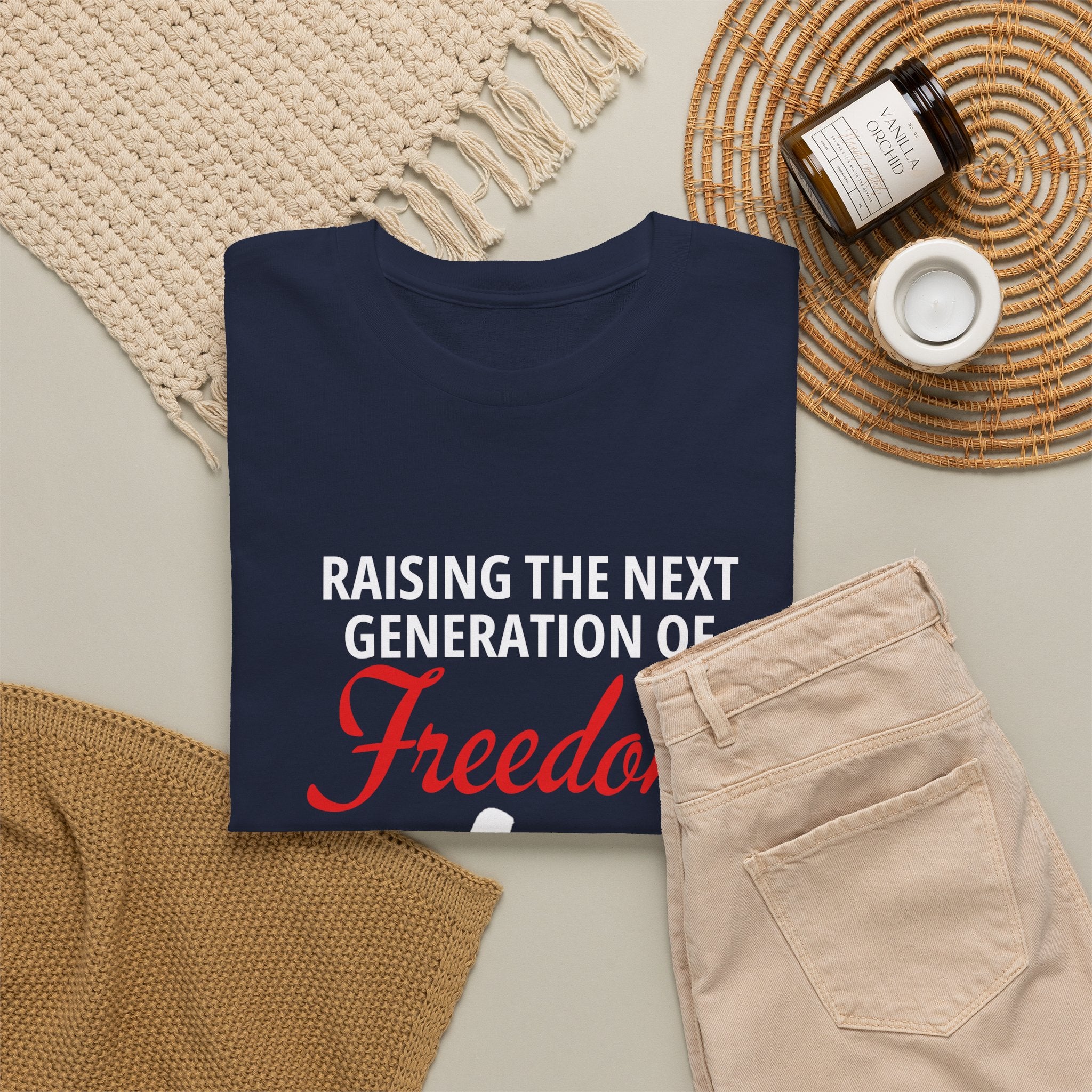 Raising the Next Generation of Freedom — Patriotic Mom T-Shirt