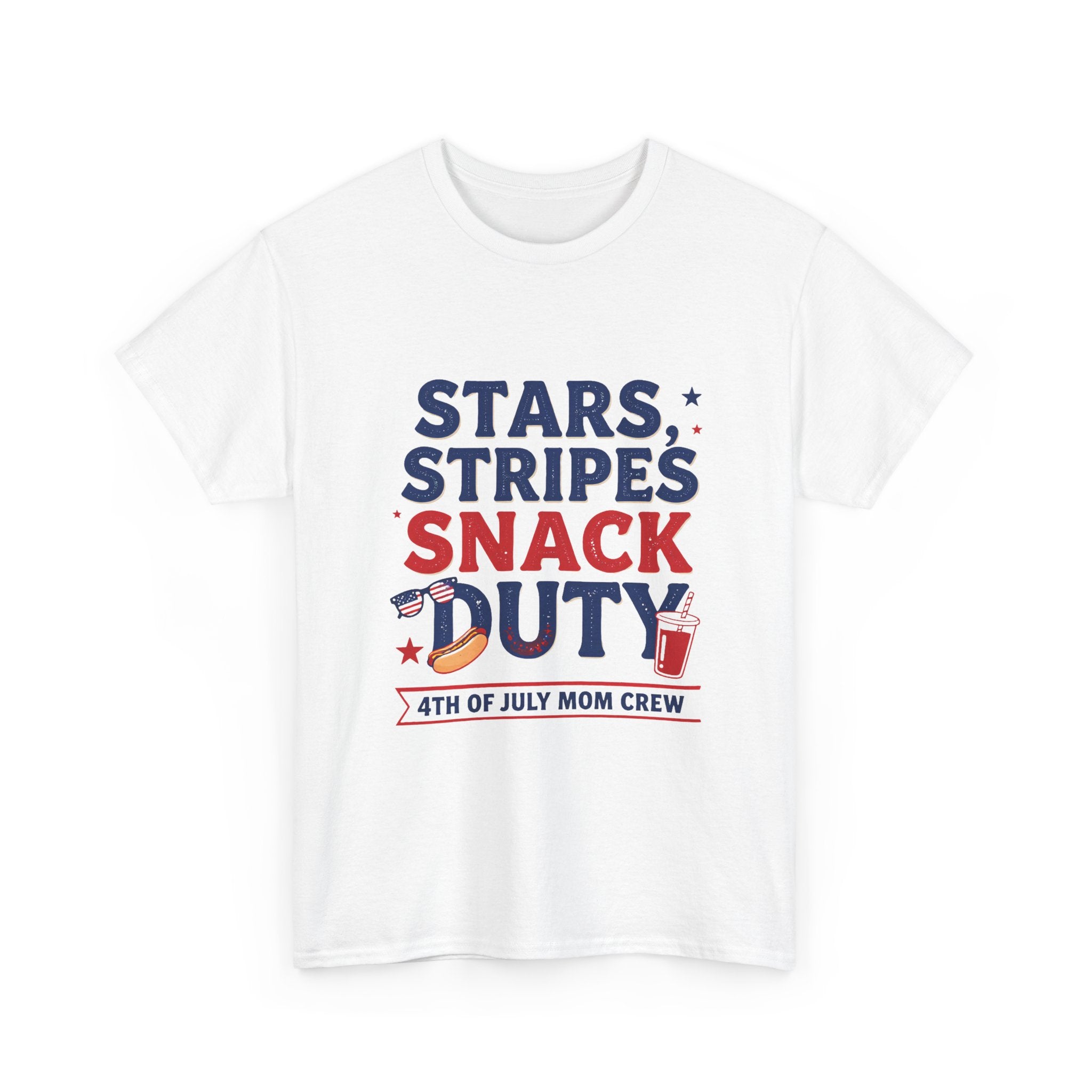 Stars, Stripes & Snack Duty — 4th of July Mom T-Shirt