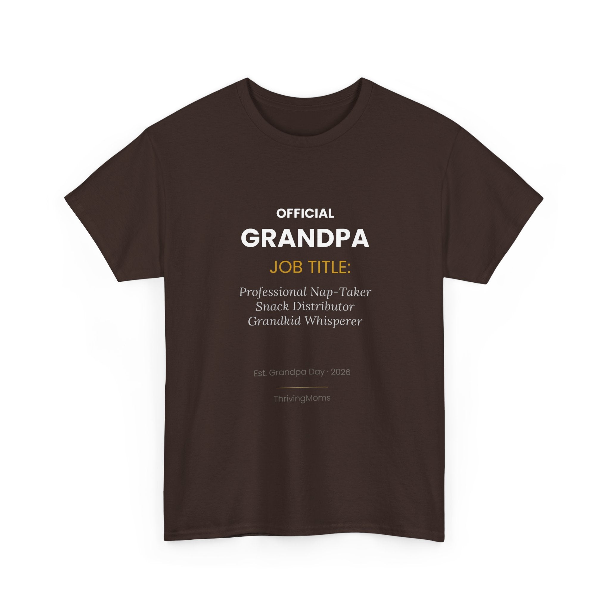 Official Grandpa Title T-Shirt in Dark Chocolate  — the most important person in the room — ThrivingMoms