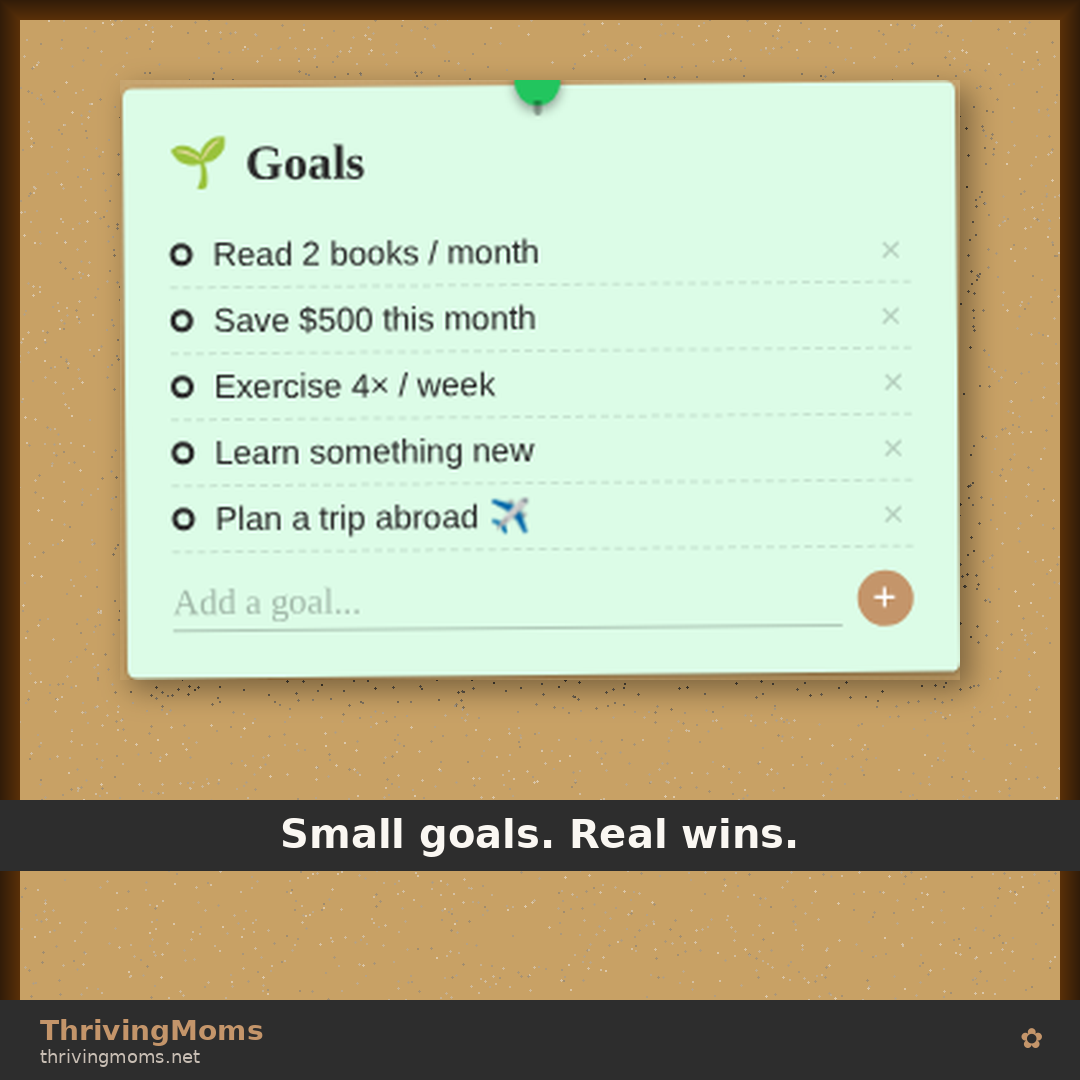ThrivingMoms Cork Board Daily Planner
