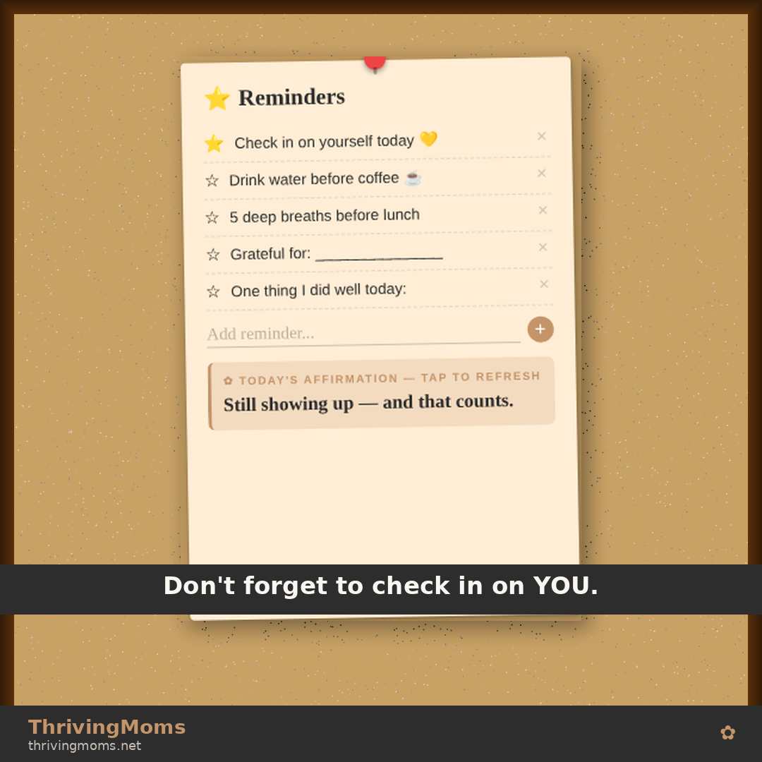 ThrivingMoms Cork Board Daily Planner