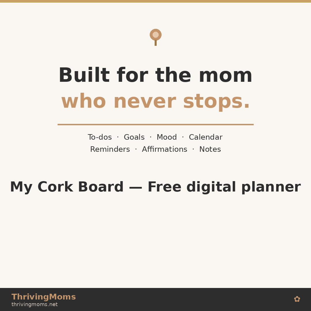 ThrivingMoms Cork Board Daily Planner