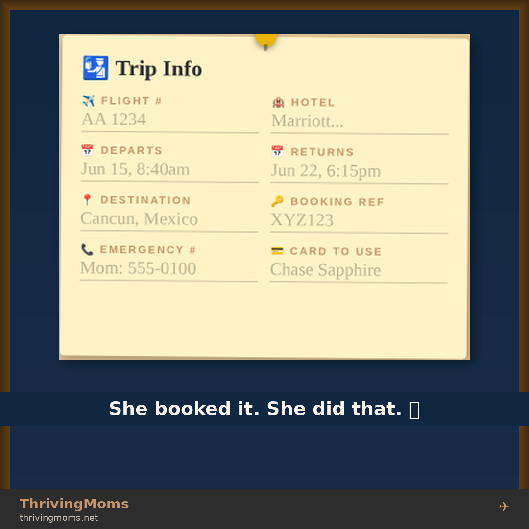 ThrivingMoms Travel Planner