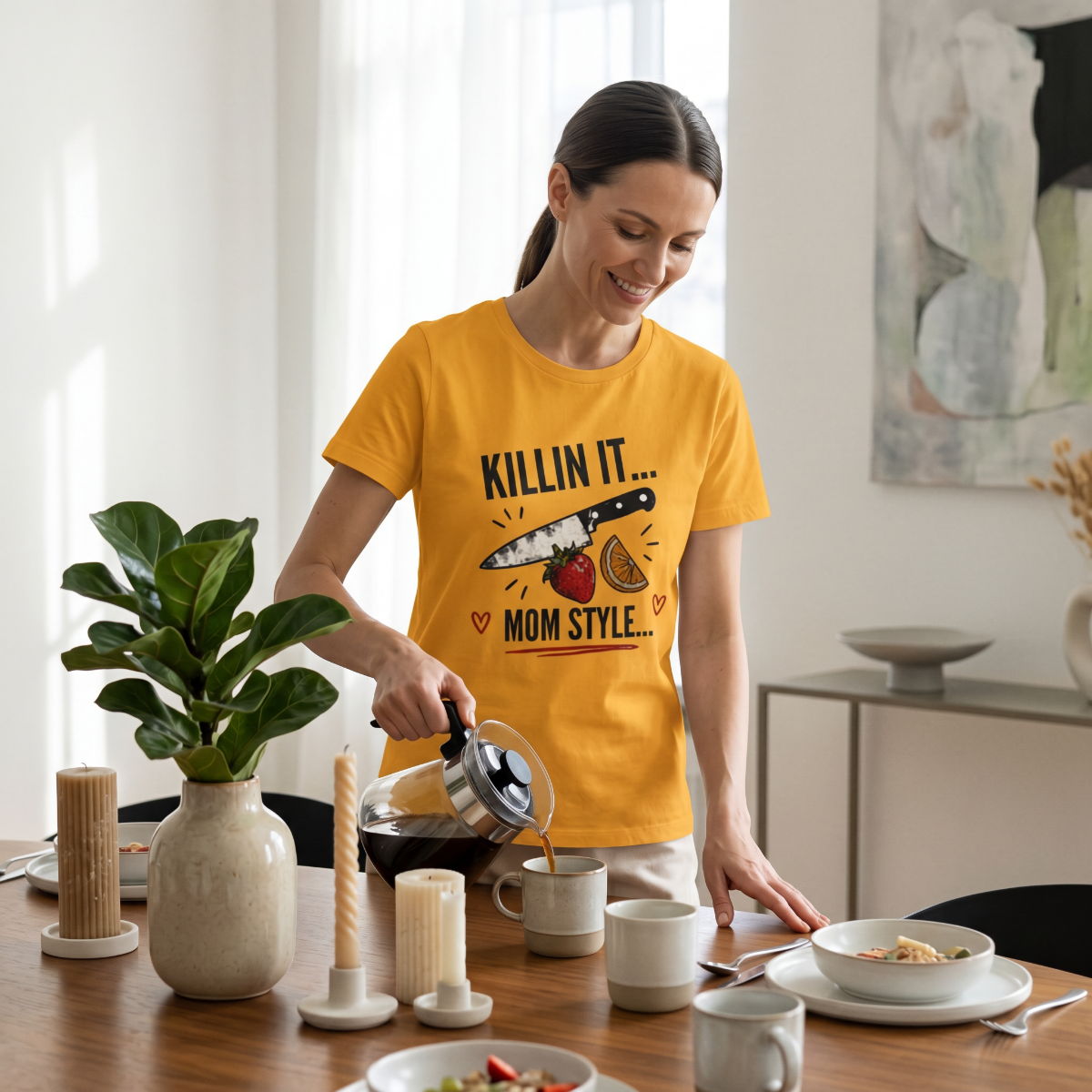 Killin It Mom Style t-shirt gold - t-shirt - gift for moms