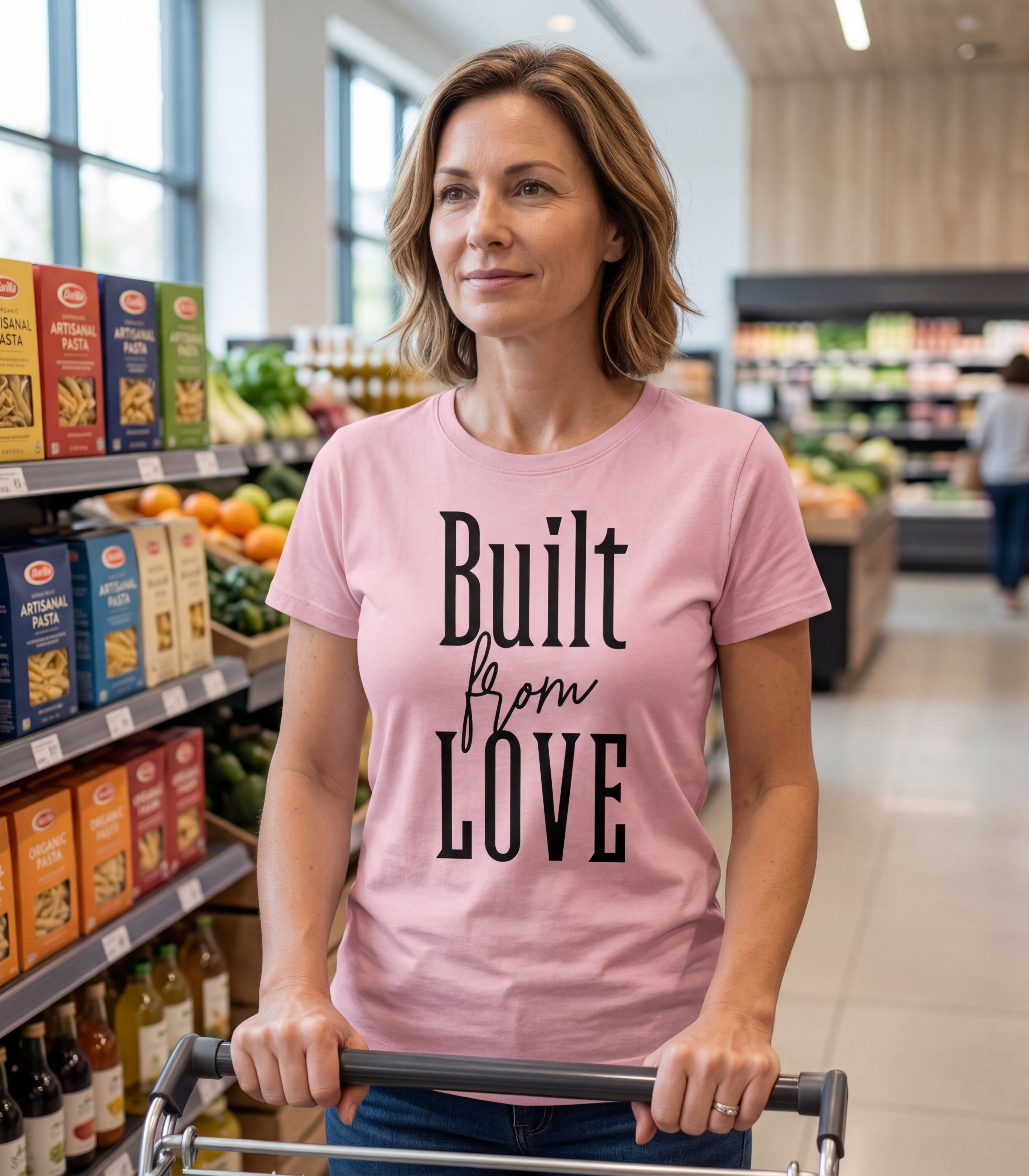 Built for Love T-Shirt in Light Pink — soft cotton, made for her — ThrivingMoms
